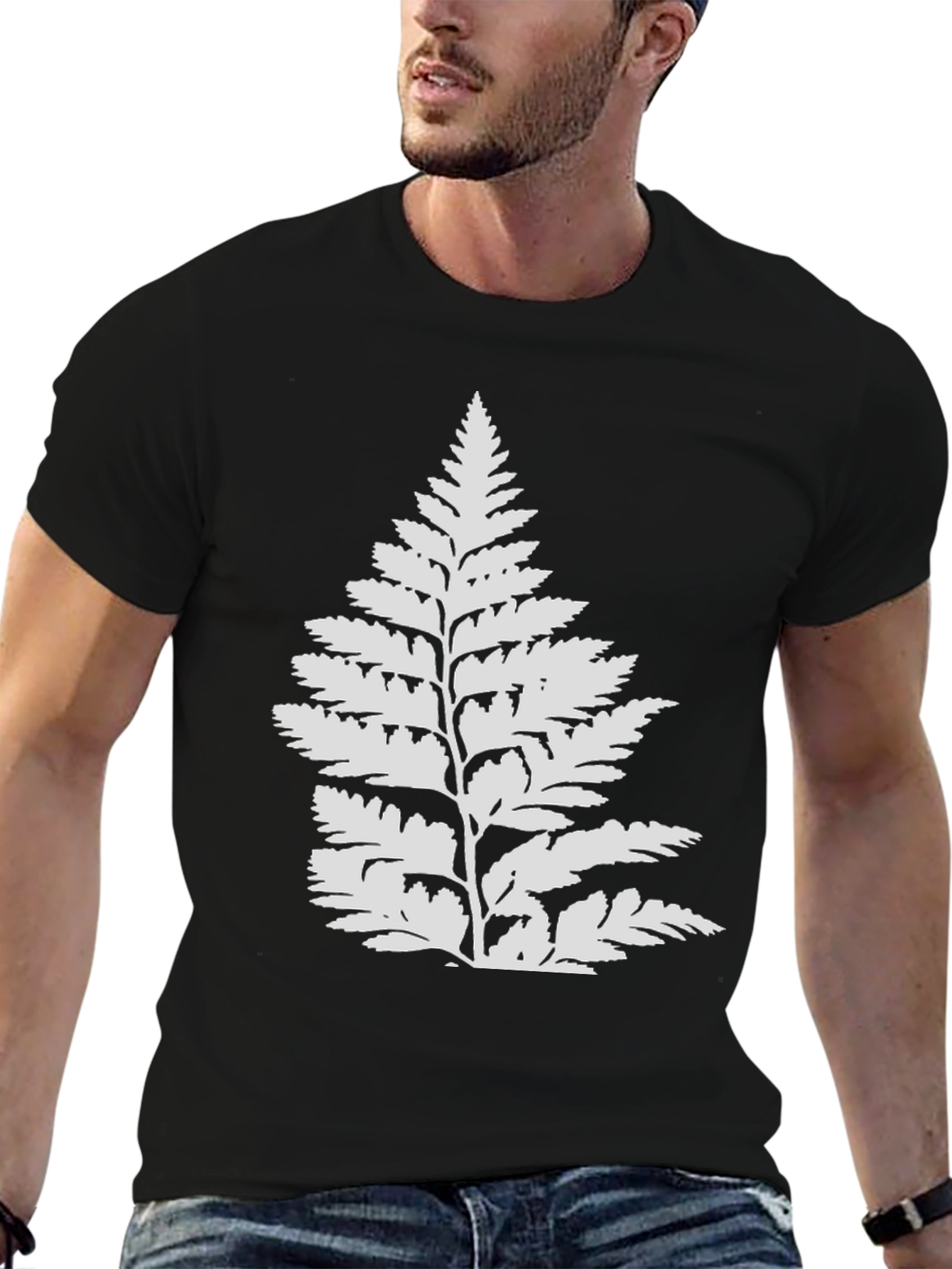 Fern Graphic Black T-Shirt | Nature Tee