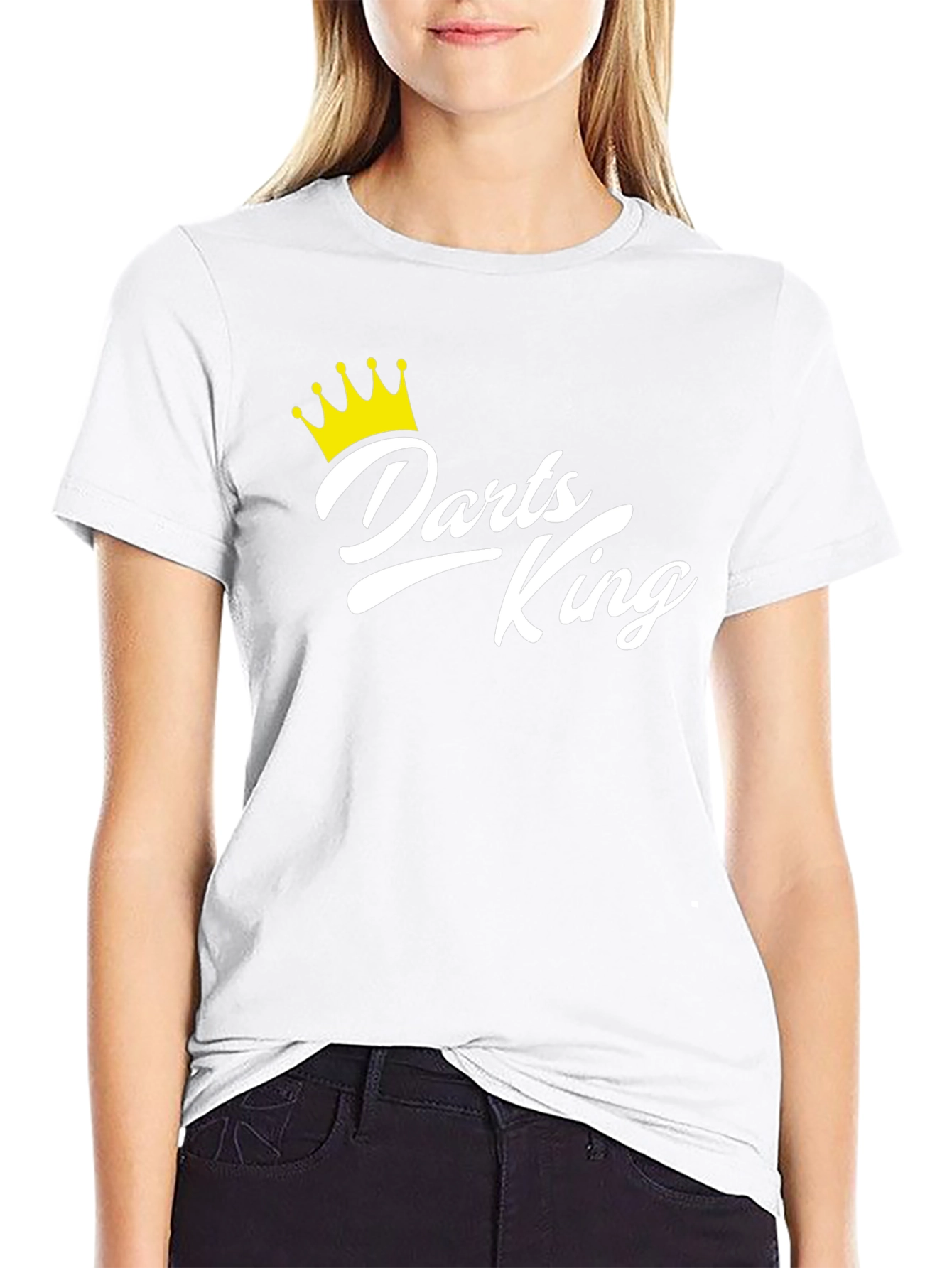 Darts King Black T-Shirt - Novelty Graphic Tee