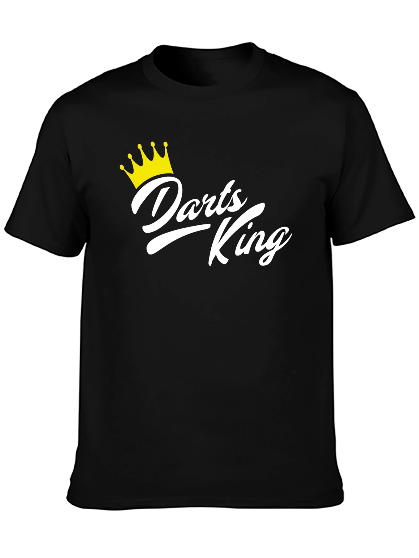 Darts King Black T-Shirt - Novelty Graphic Tee