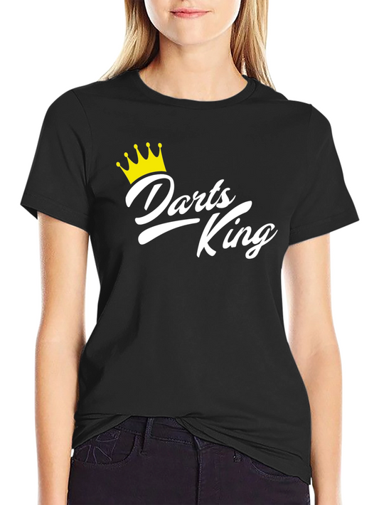 Darts King Black T-Shirt - Novelty Graphic Tee