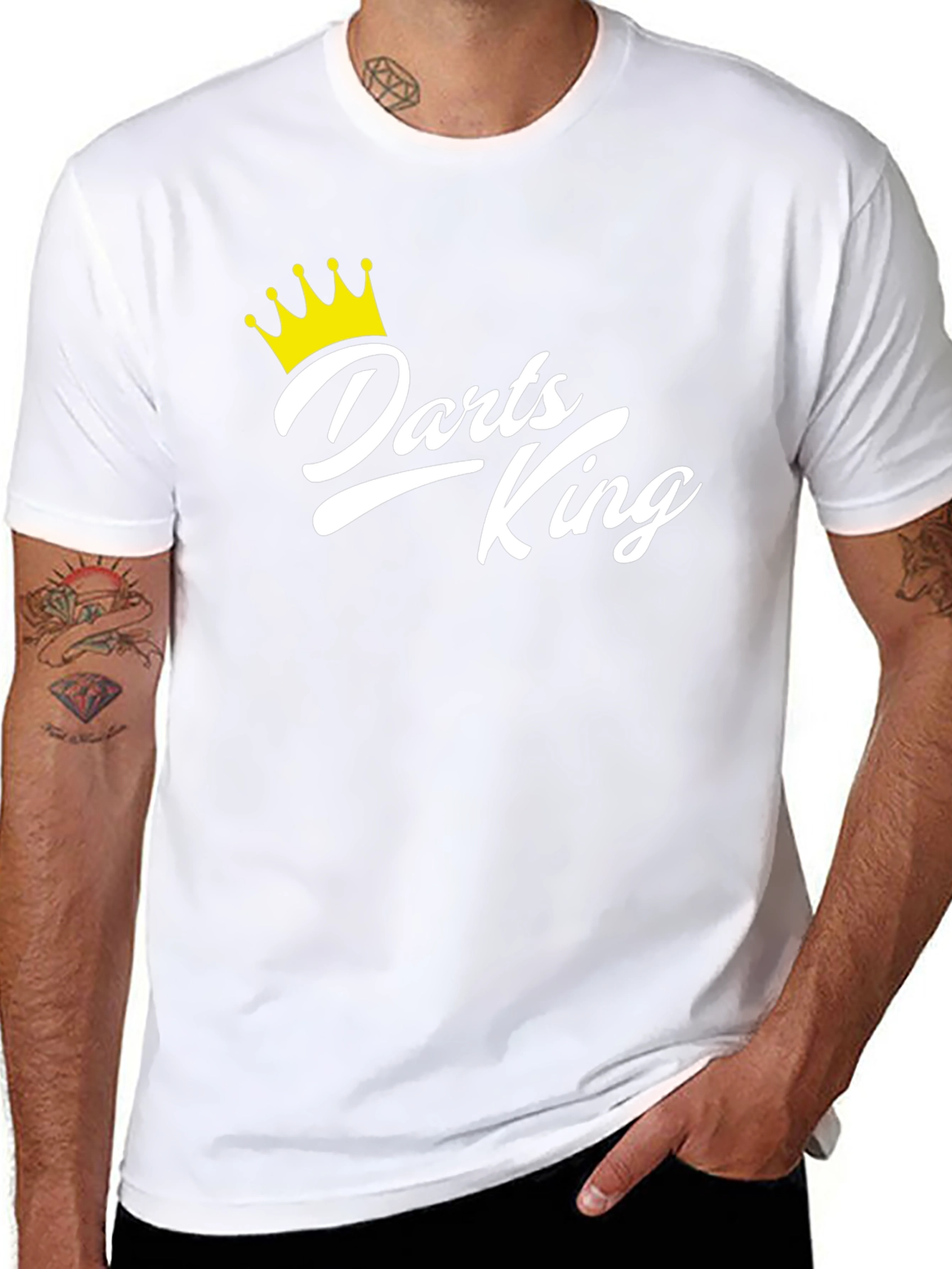 Darts King Black T-Shirt - Novelty Graphic Tee
