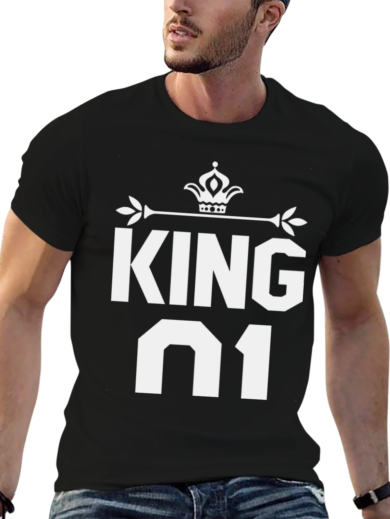 King 01 Black T-Shirt - Mens