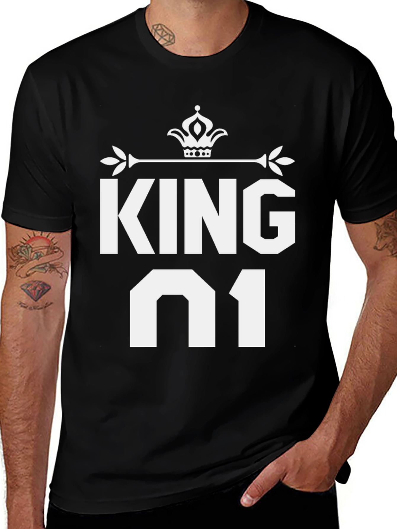 King 01 Black T-Shirt - Mens