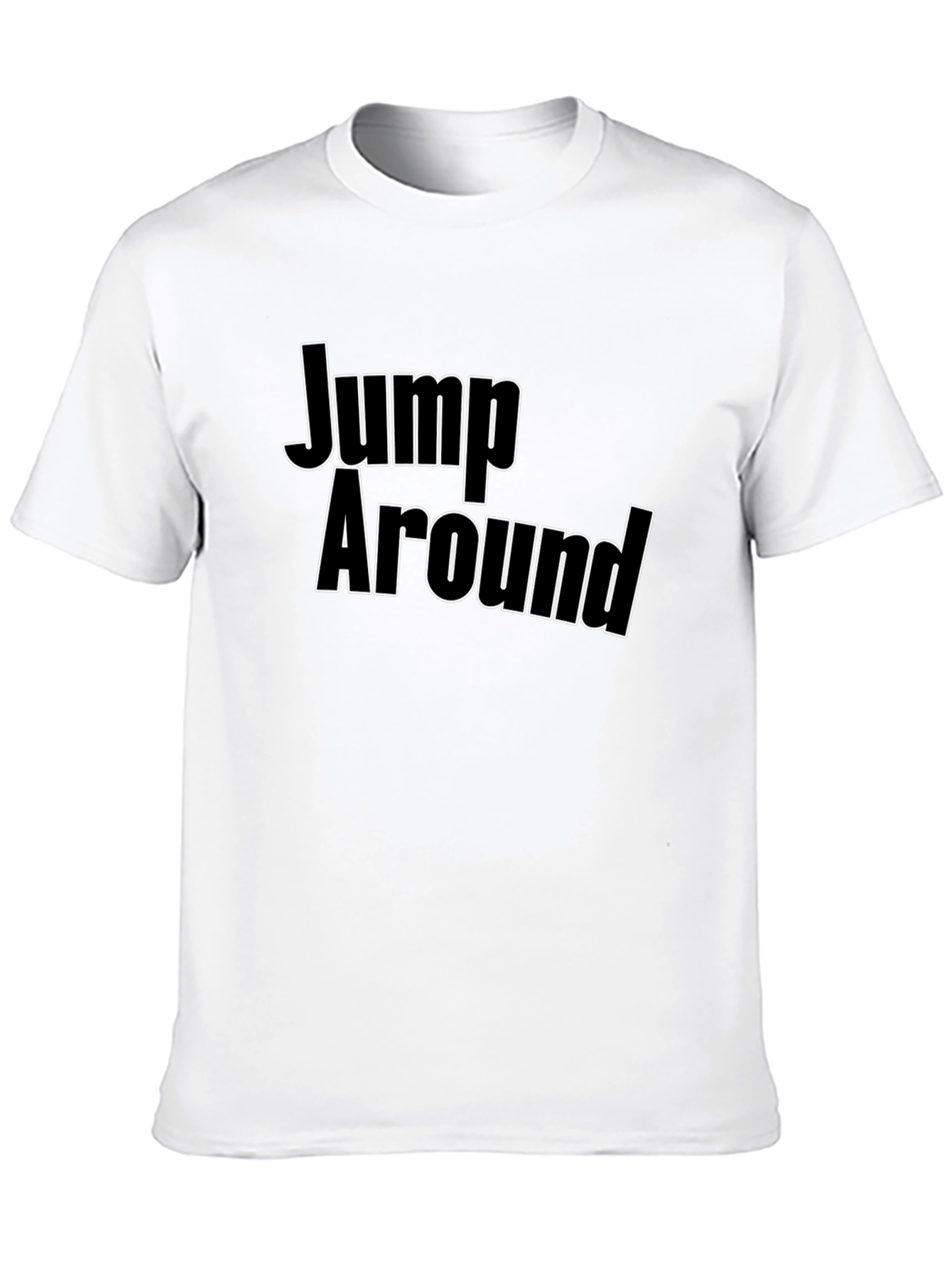Jump Around Black T-Shirt - Bold Graphic Tee