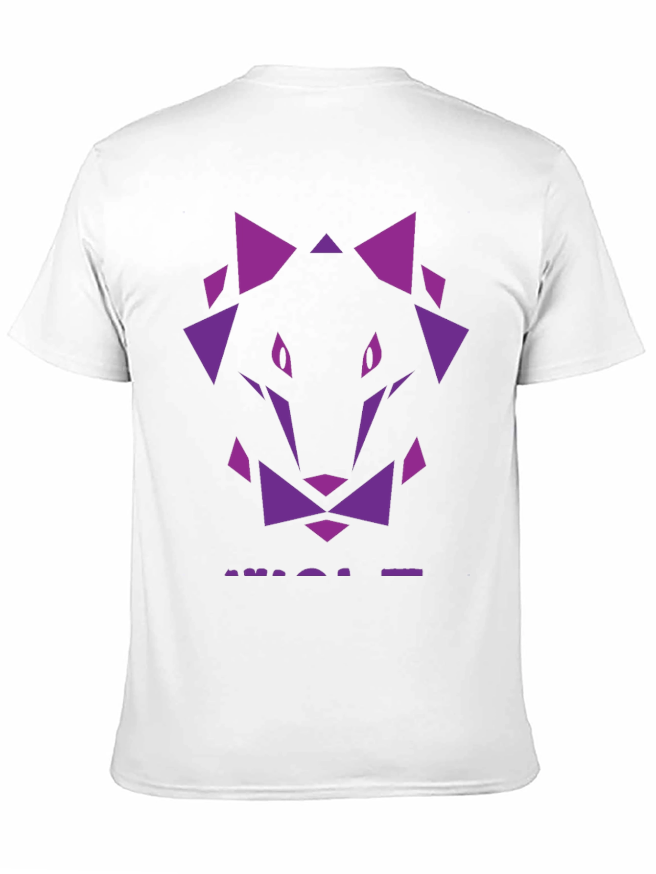 Geometric Wolf Graphic Tee - Black