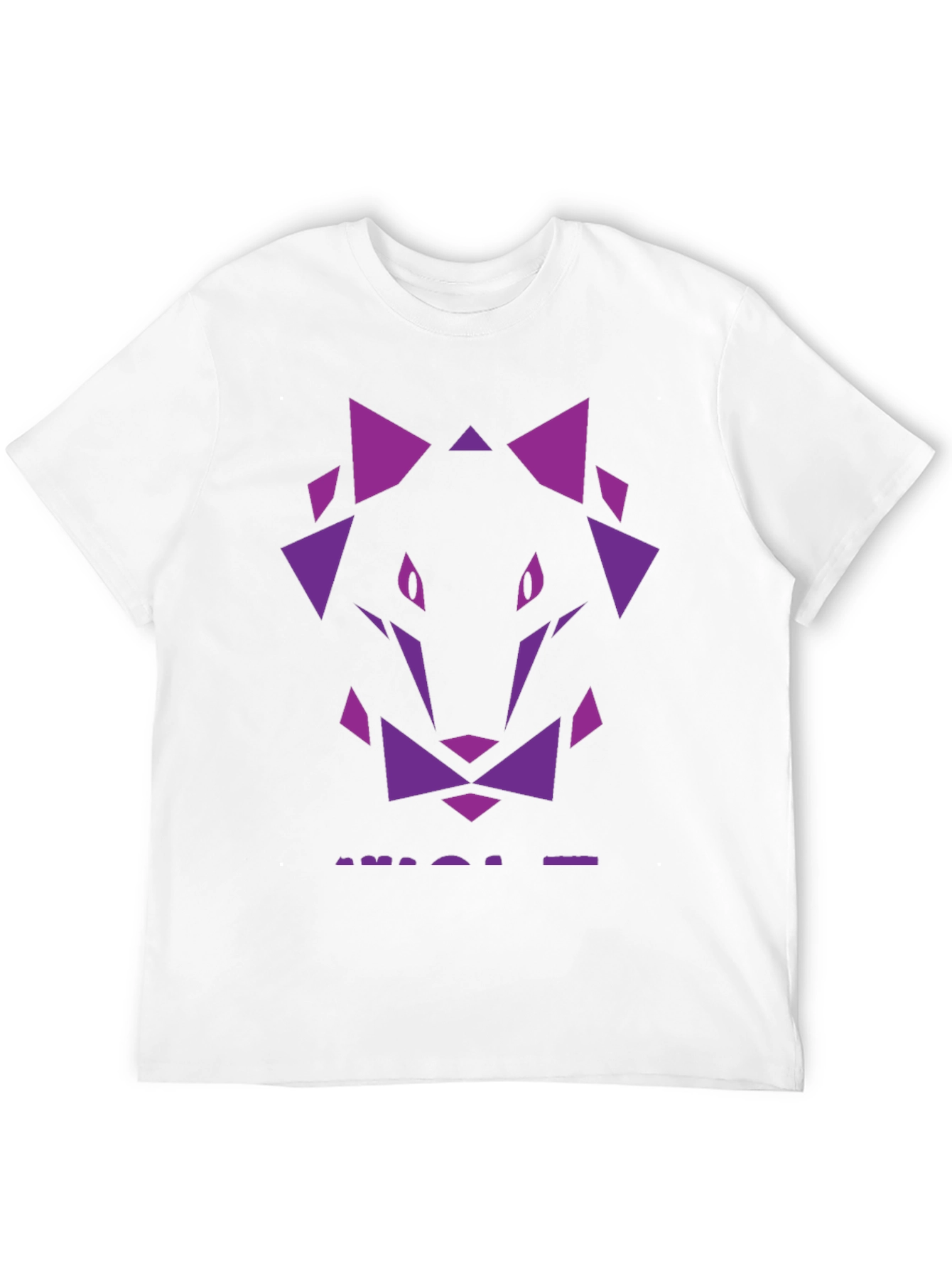 Geometric Wolf Graphic Tee - Black