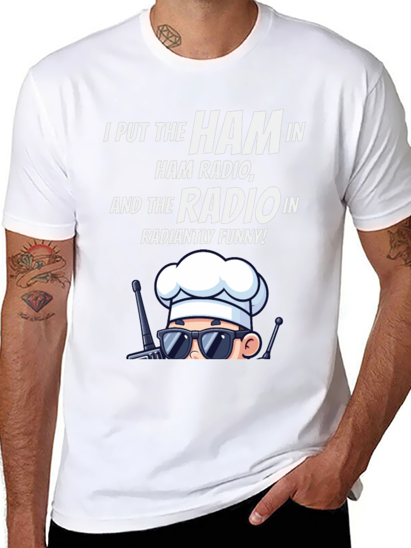 Ham Radio Humor T-Shirt: Radiantly Funny Chef Design