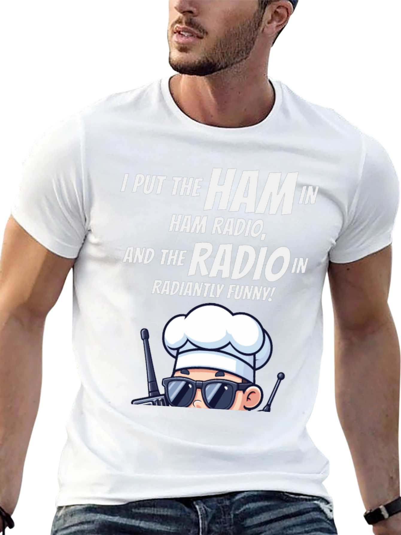 Ham Radio Humor T-Shirt: Radiantly Funny Chef Design