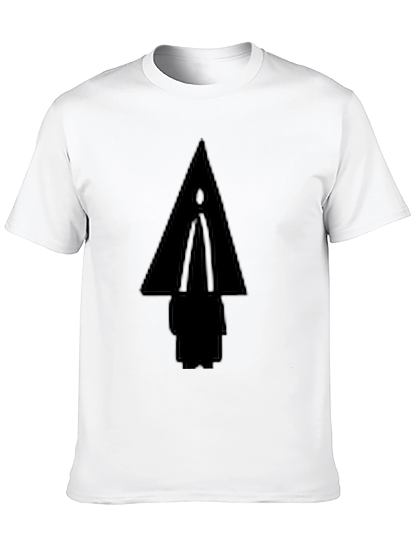 Geometric Silhouette Black T-Shirt