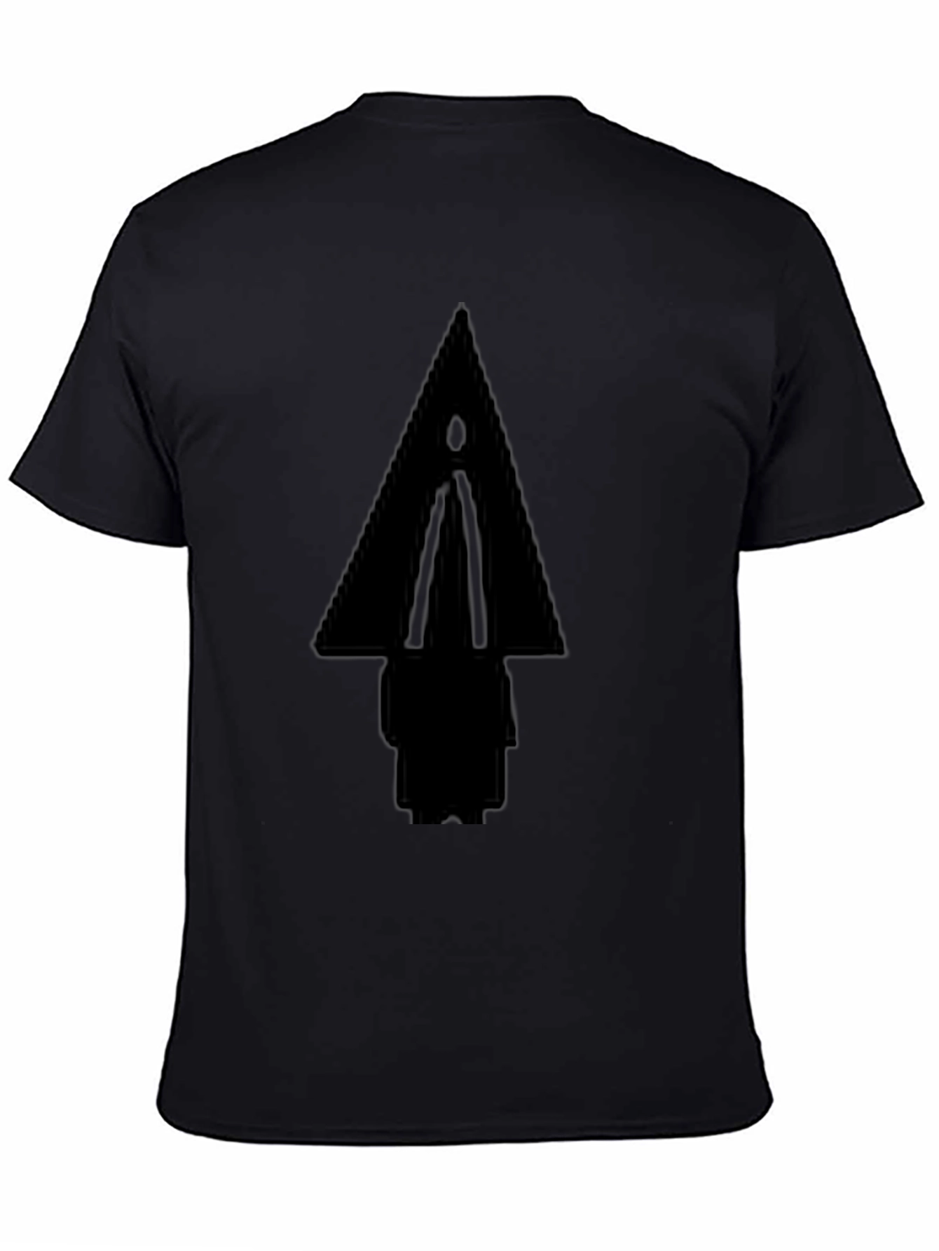 Geometric Silhouette Black T-Shirt
