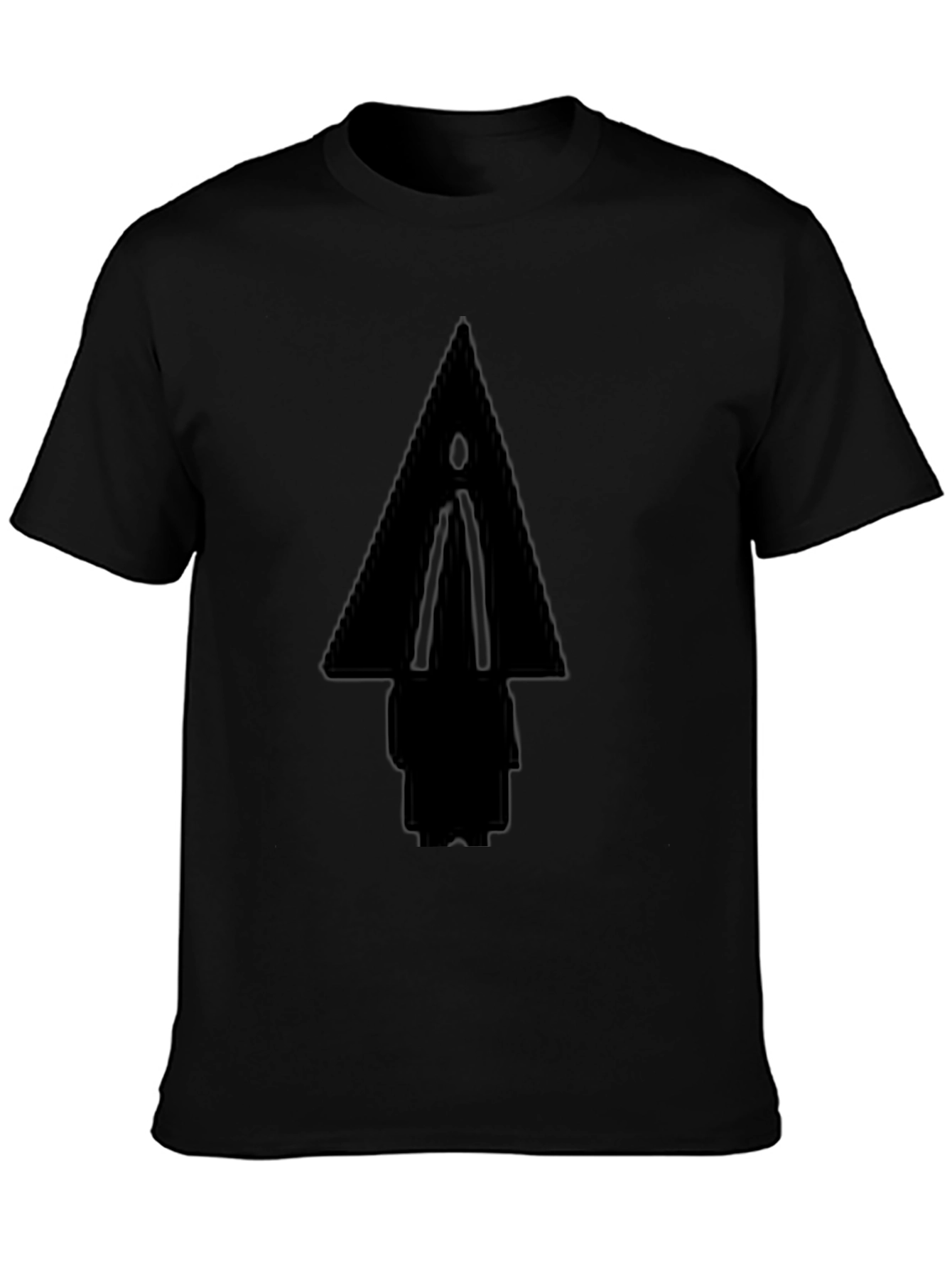 Geometric Silhouette Black T-Shirt