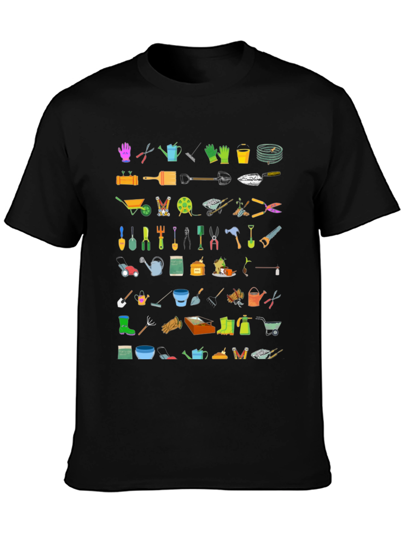 Gardening Tool Print Tee - Stylish & Functional