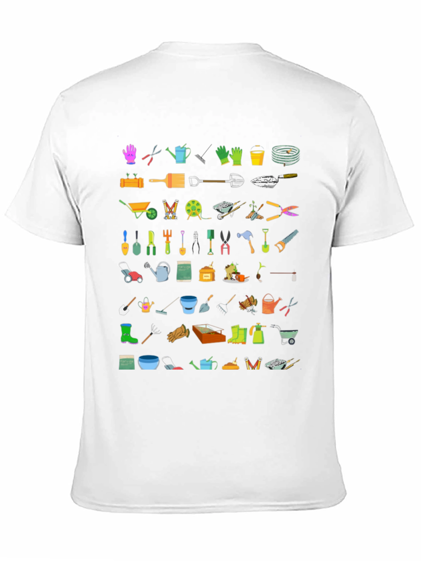 Gardening Tool Print Tee - Stylish & Functional