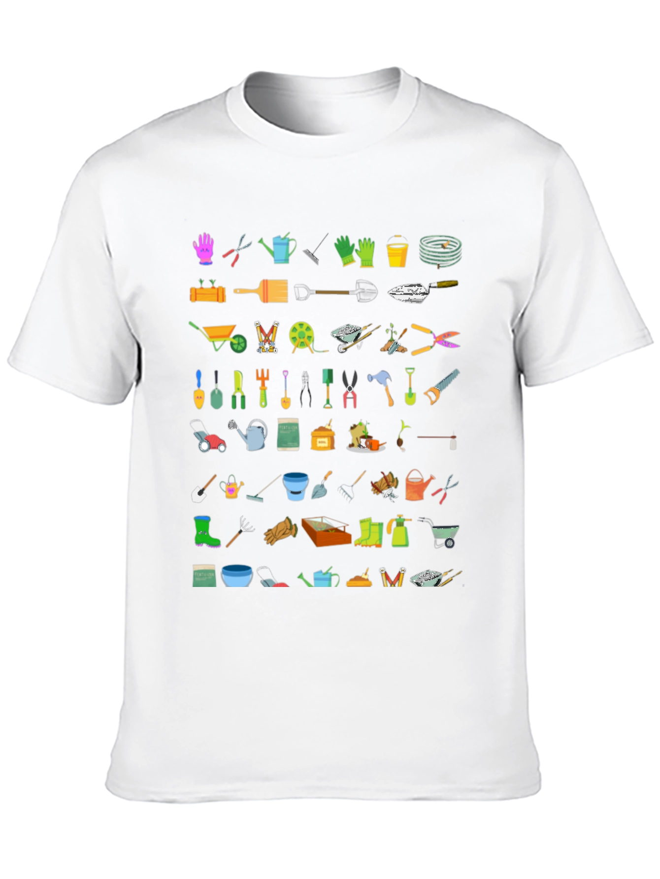 Gardening Tool Print Tee - Stylish & Functional