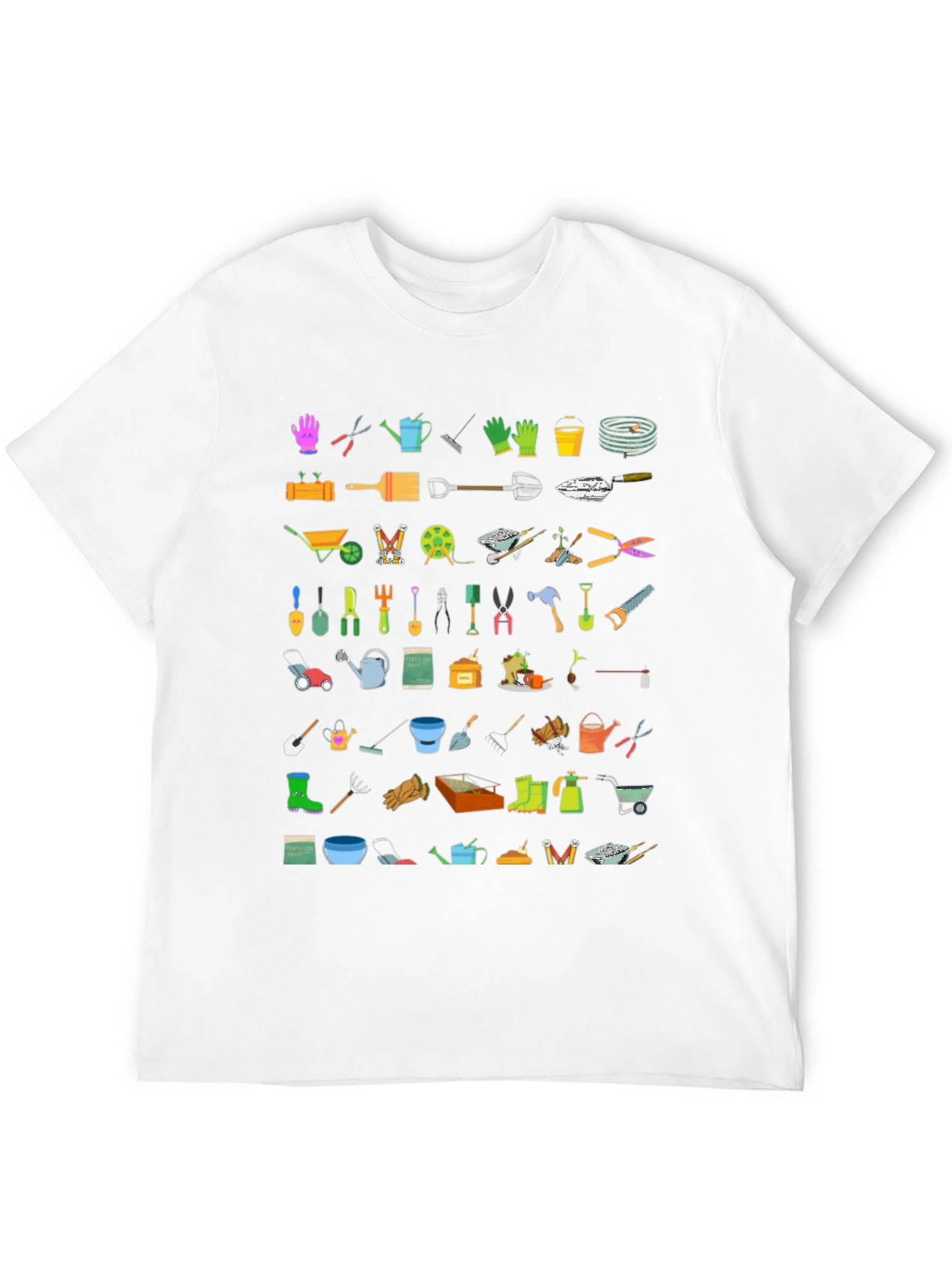 Gardening Tool Print Tee - Stylish & Functional