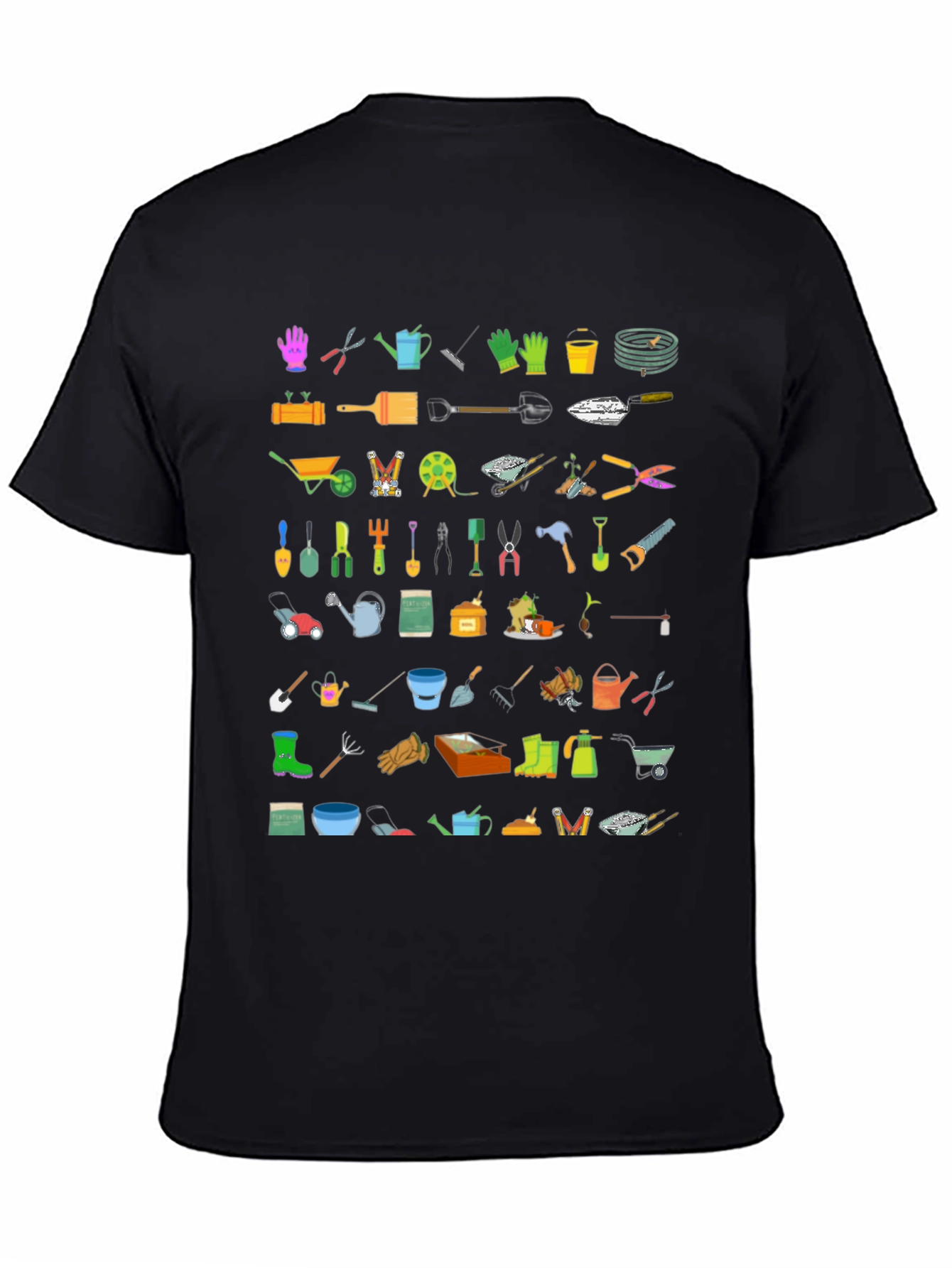 Gardening Tool Print Tee - Stylish & Functional