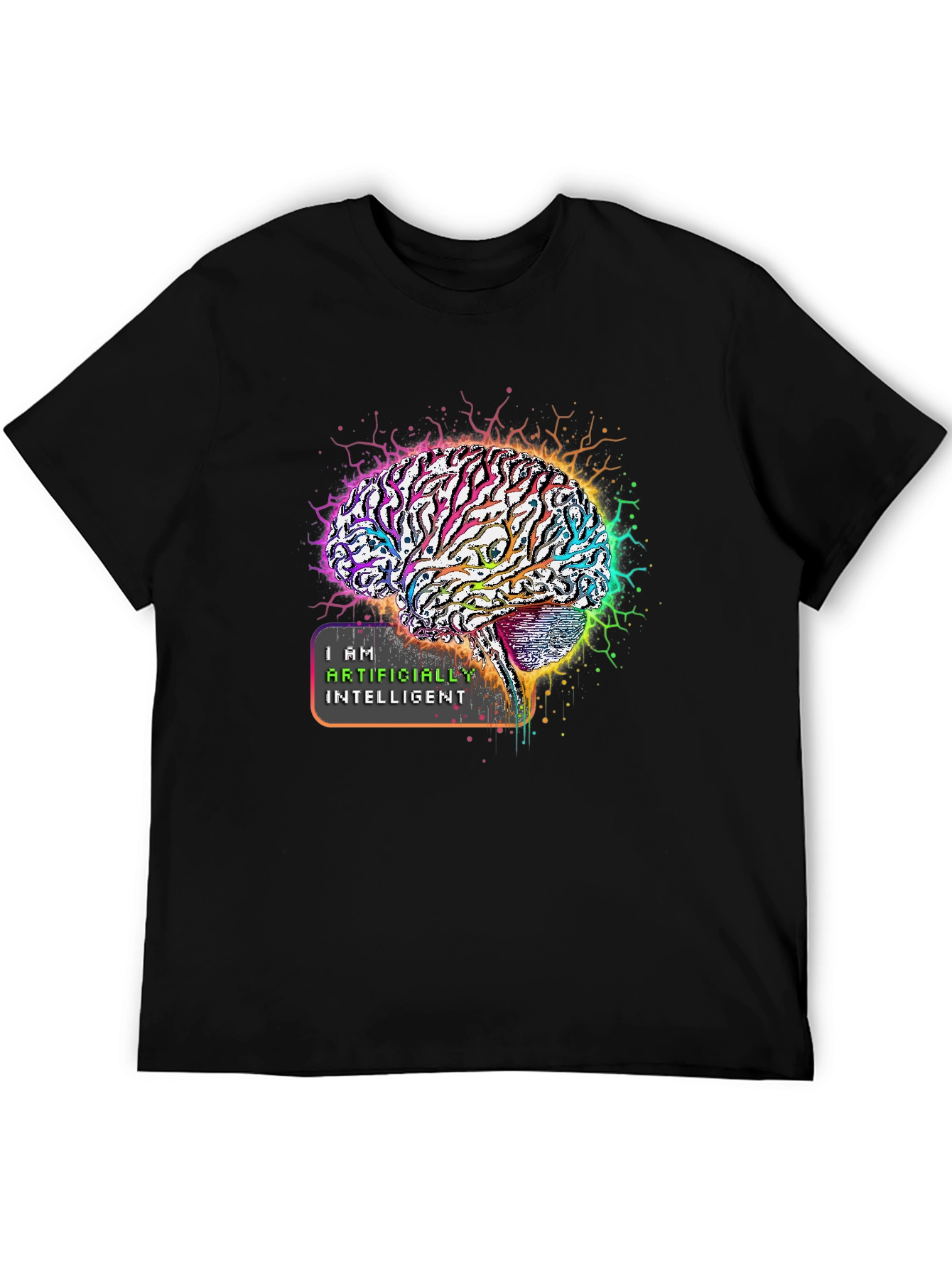 AI Brain Graphic Tee - Artificially Intelligent Unisex Shirt