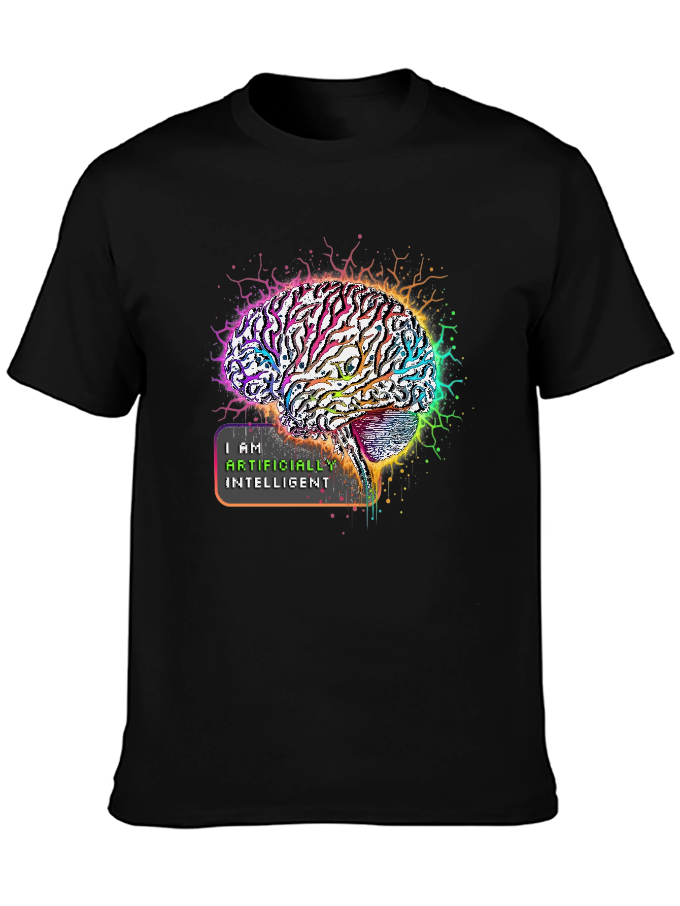 AI Brain Graphic Tee - Artificially Intelligent Unisex Shirt