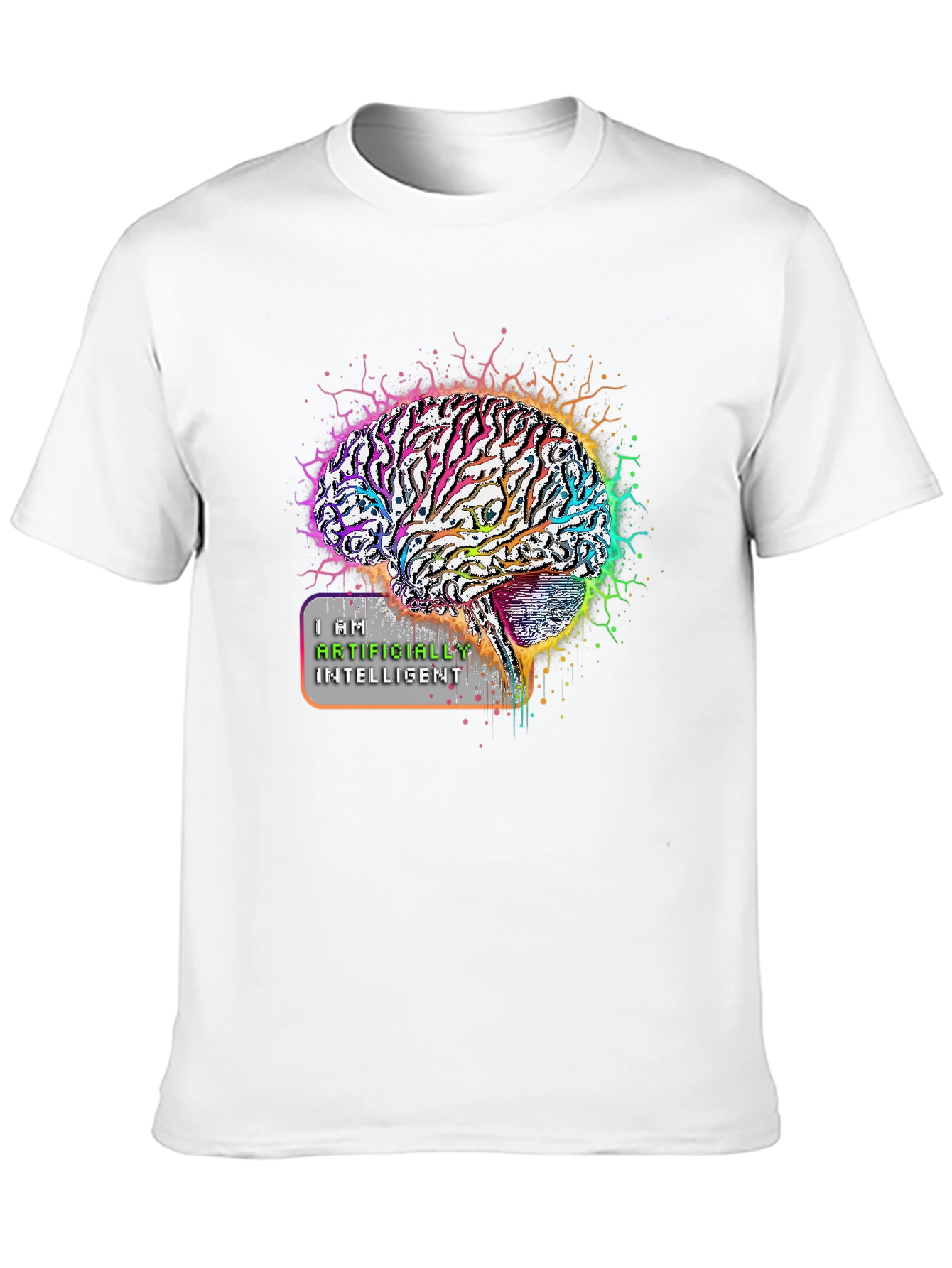 AI Brain Graphic Tee - Artificially Intelligent Unisex Shirt