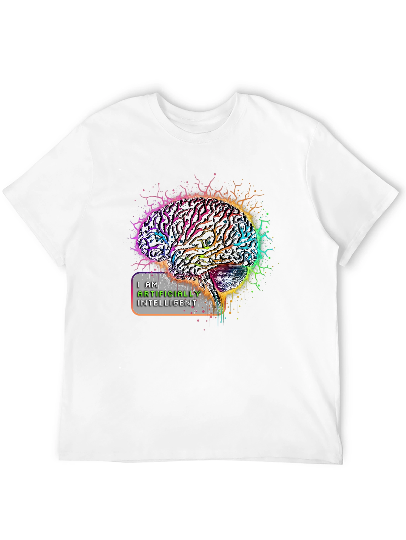 AI Brain Graphic Tee - Artificially Intelligent Unisex Shirt