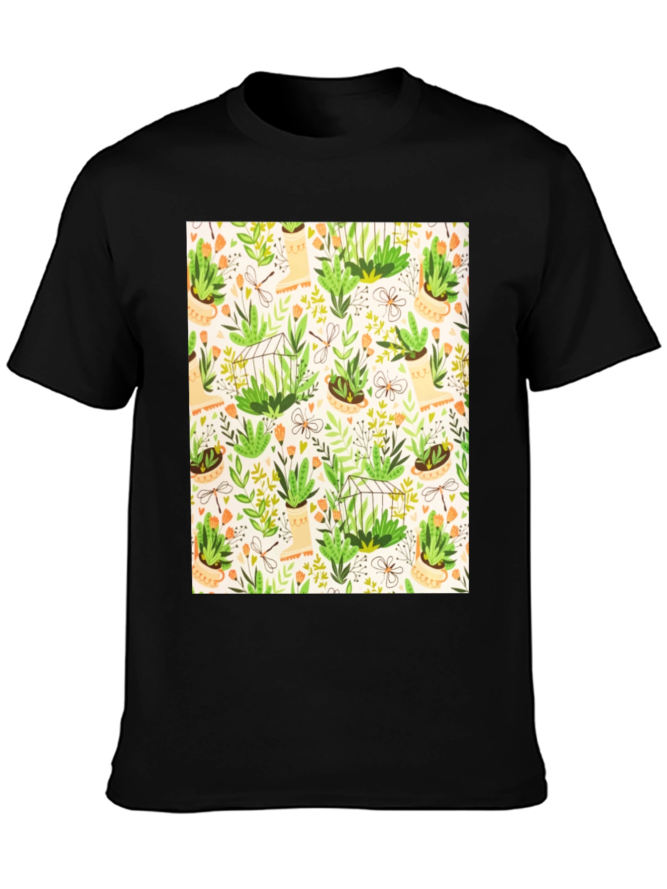 Botanical Patterned T-Shirt