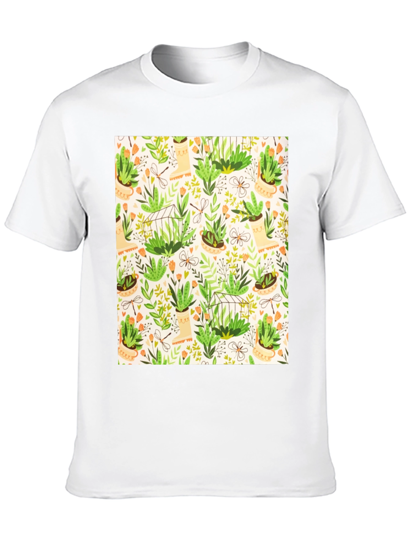 Botanical Patterned T-Shirt