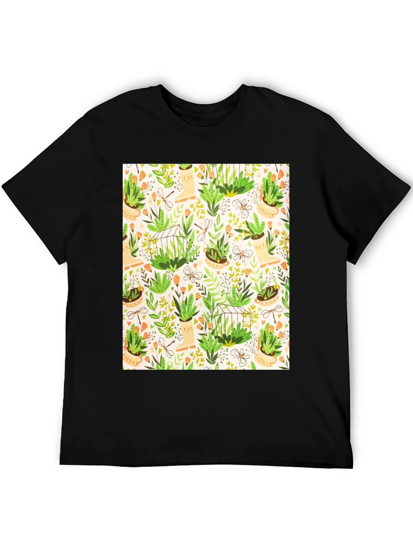 Botanical Patterned T-Shirt