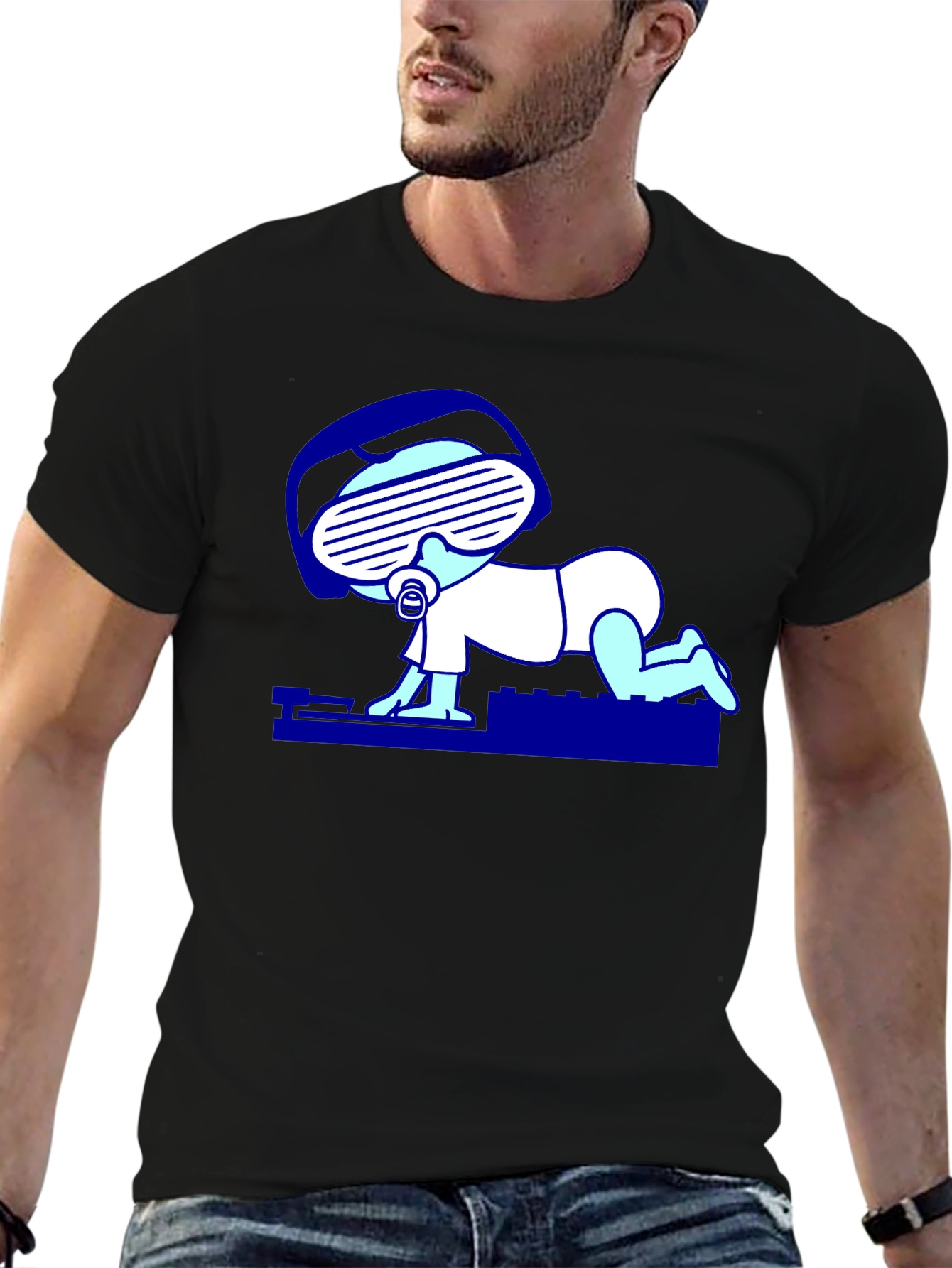 Cool Baby Graphic Tee - Black Cotton Shirt