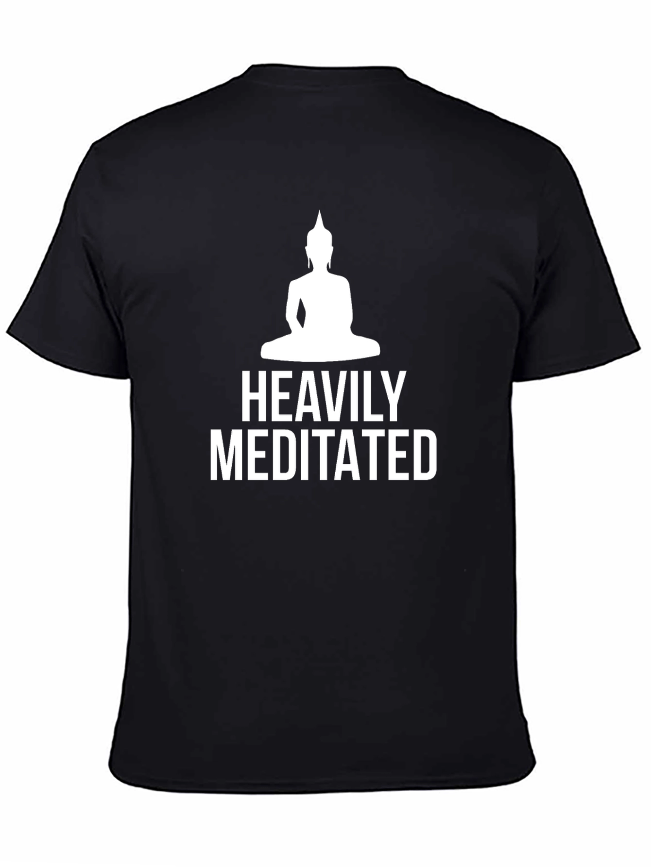 Heavily Meditated Buddha Graphic T-Shirt - Black