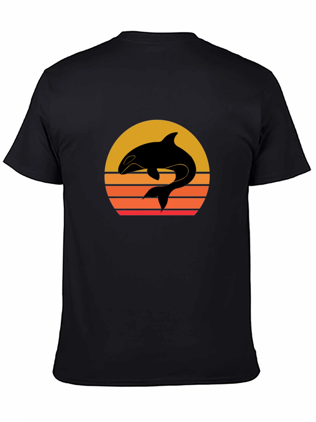 Orca Sunset Graphic Tee - Black T-Shirt