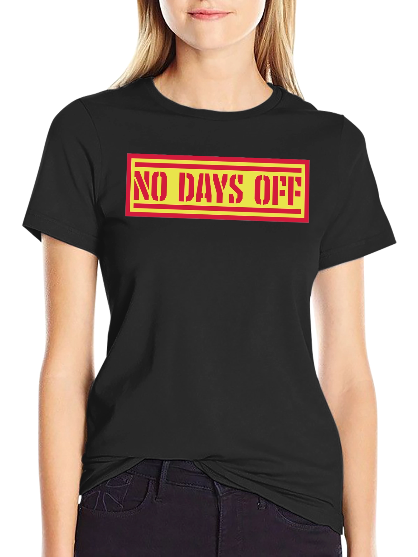 No Days Off Graphic Tee - Black