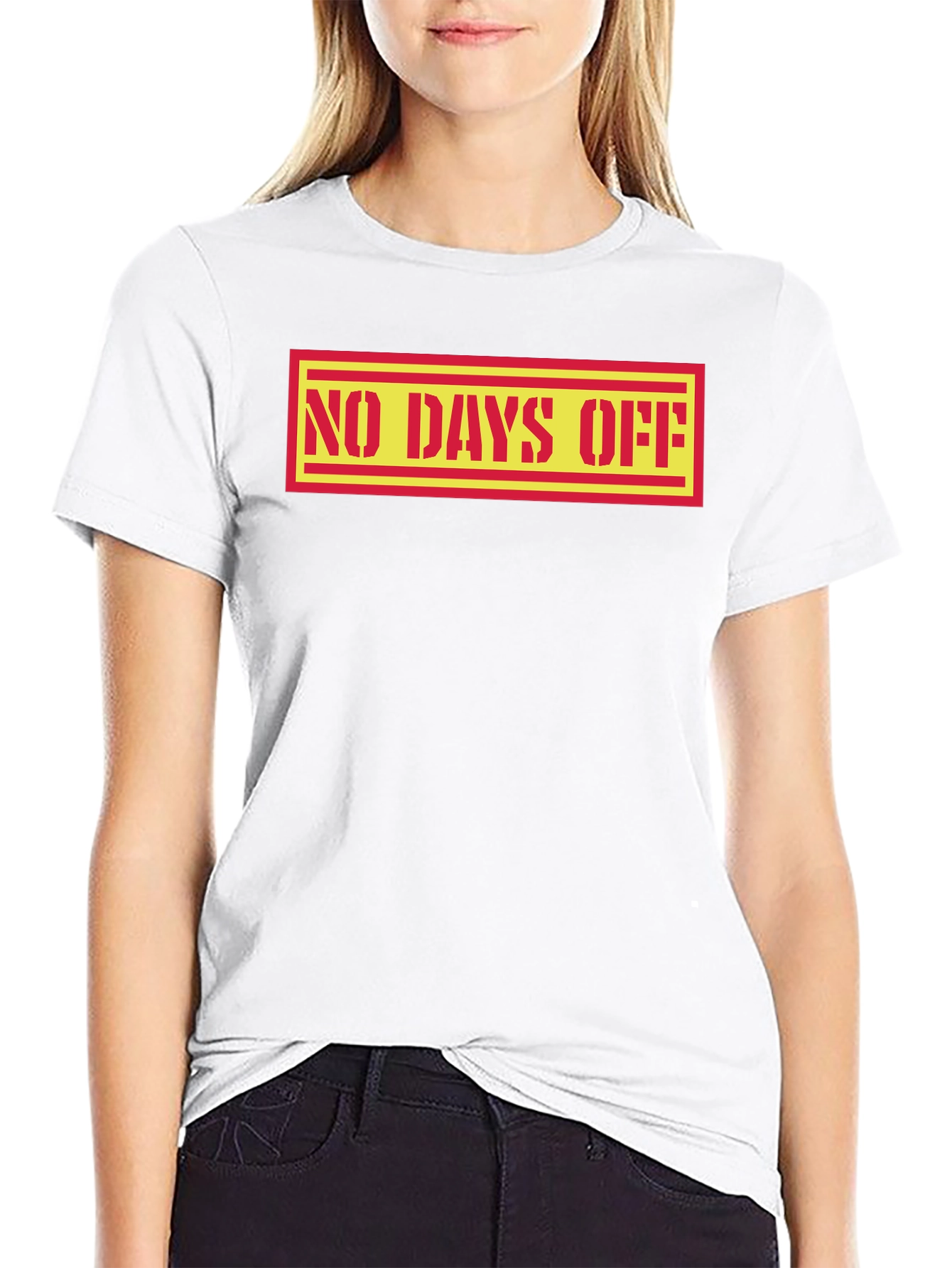 No Days Off Graphic Tee - Black