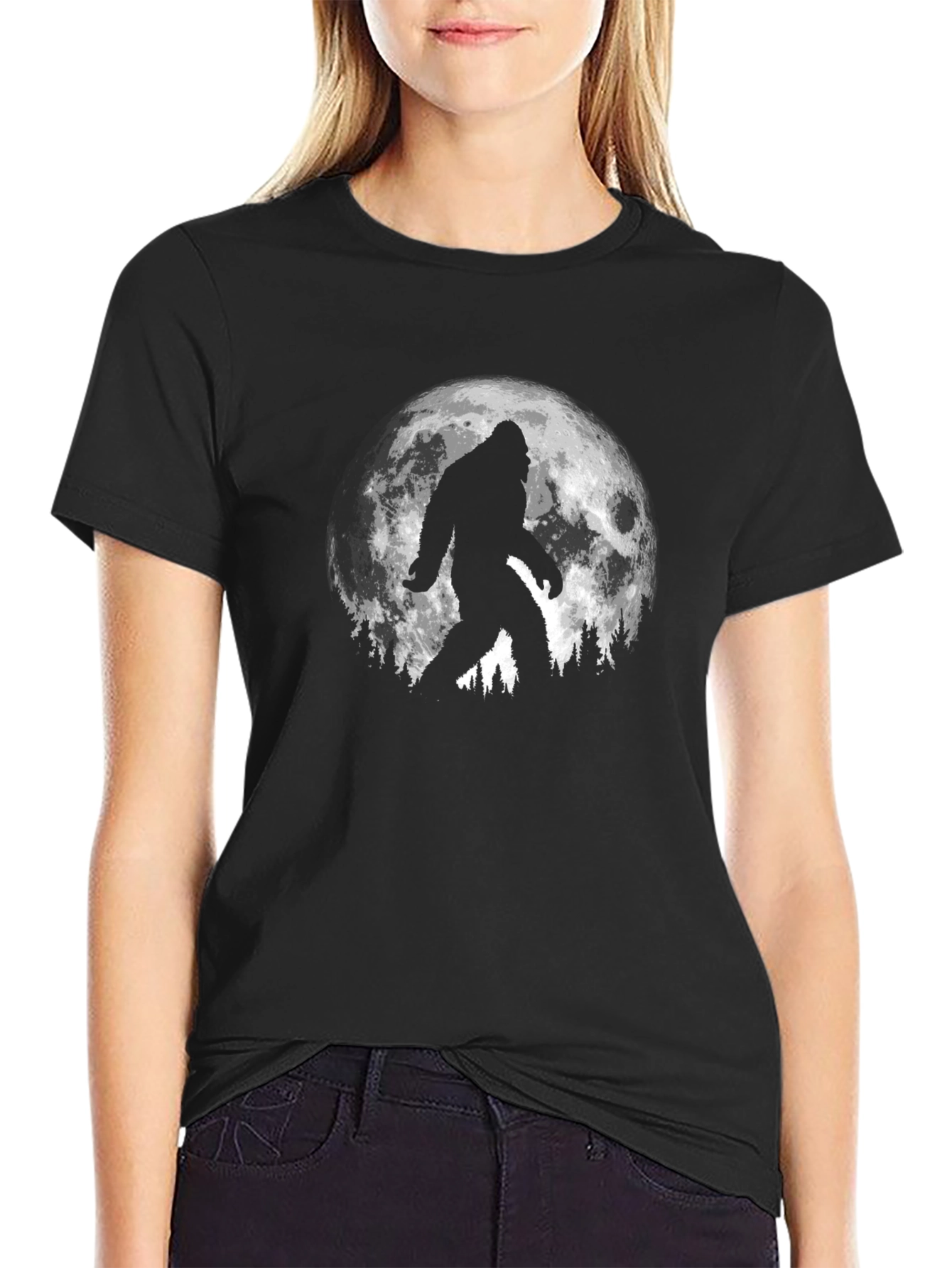 Bigfoot Moon T-Shirt - Cryptid Tee