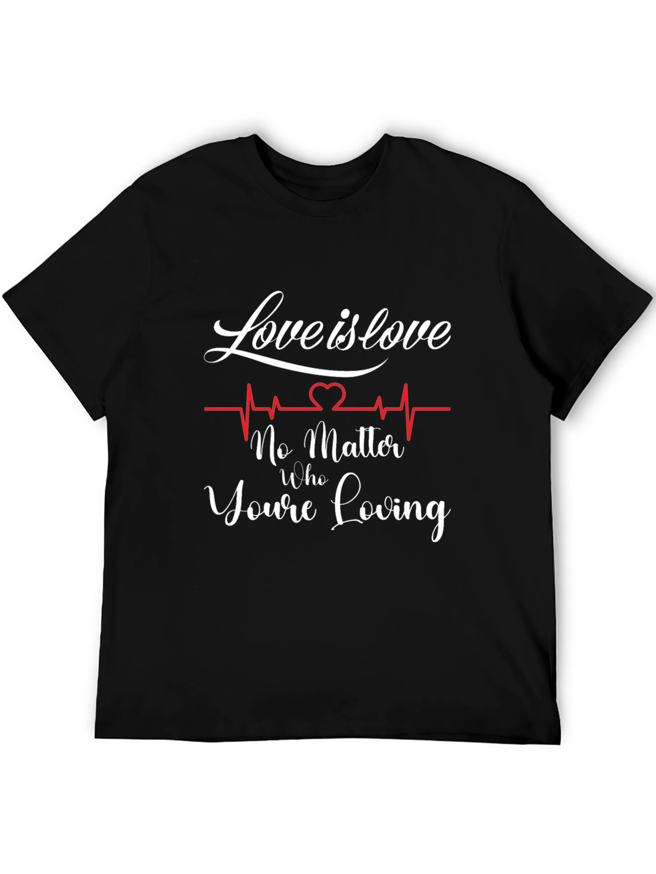 Love is Love Graphic Tee - Black Cotton Shirt