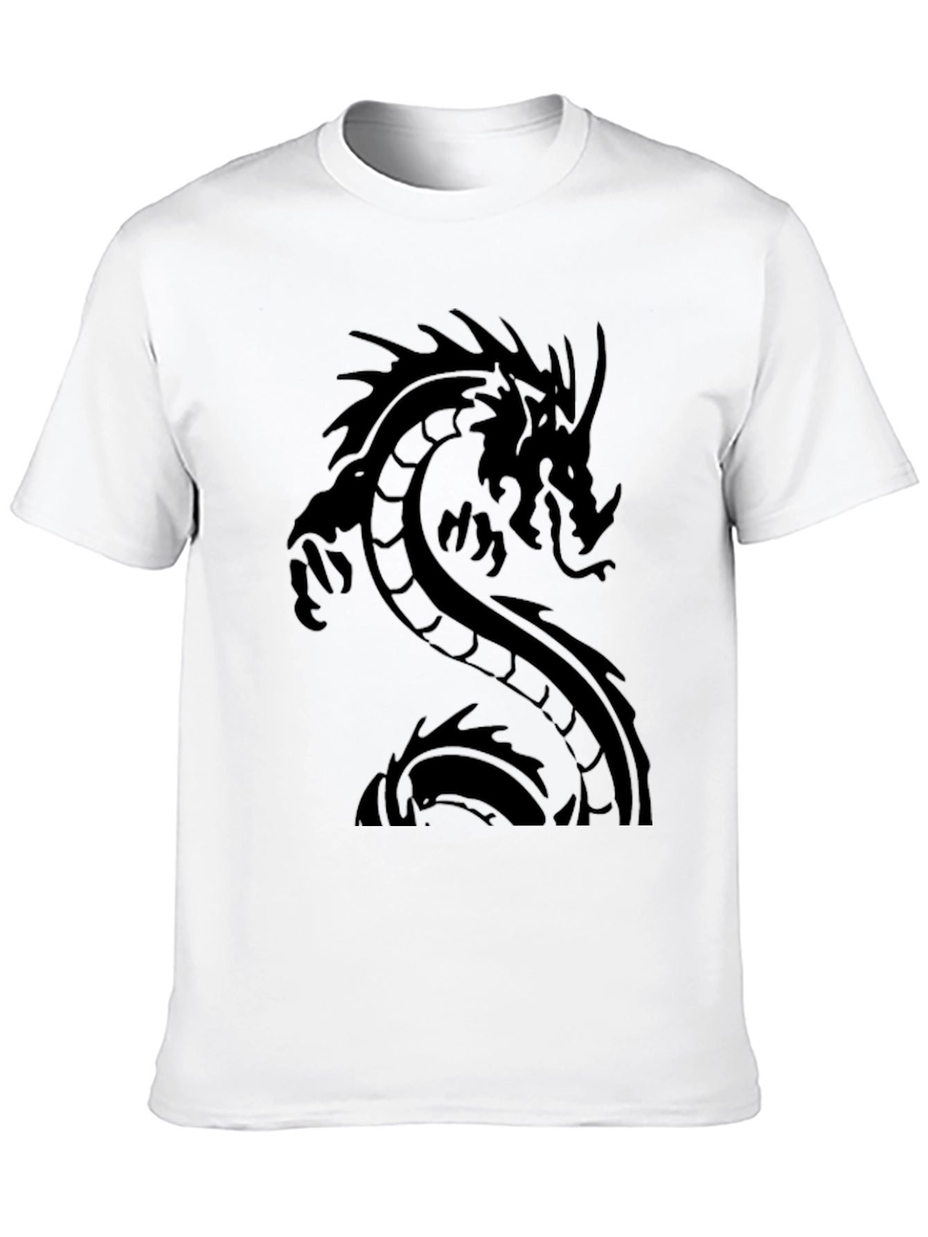 Dragon Graphic Black T-Shirt - Mens Casual Tee