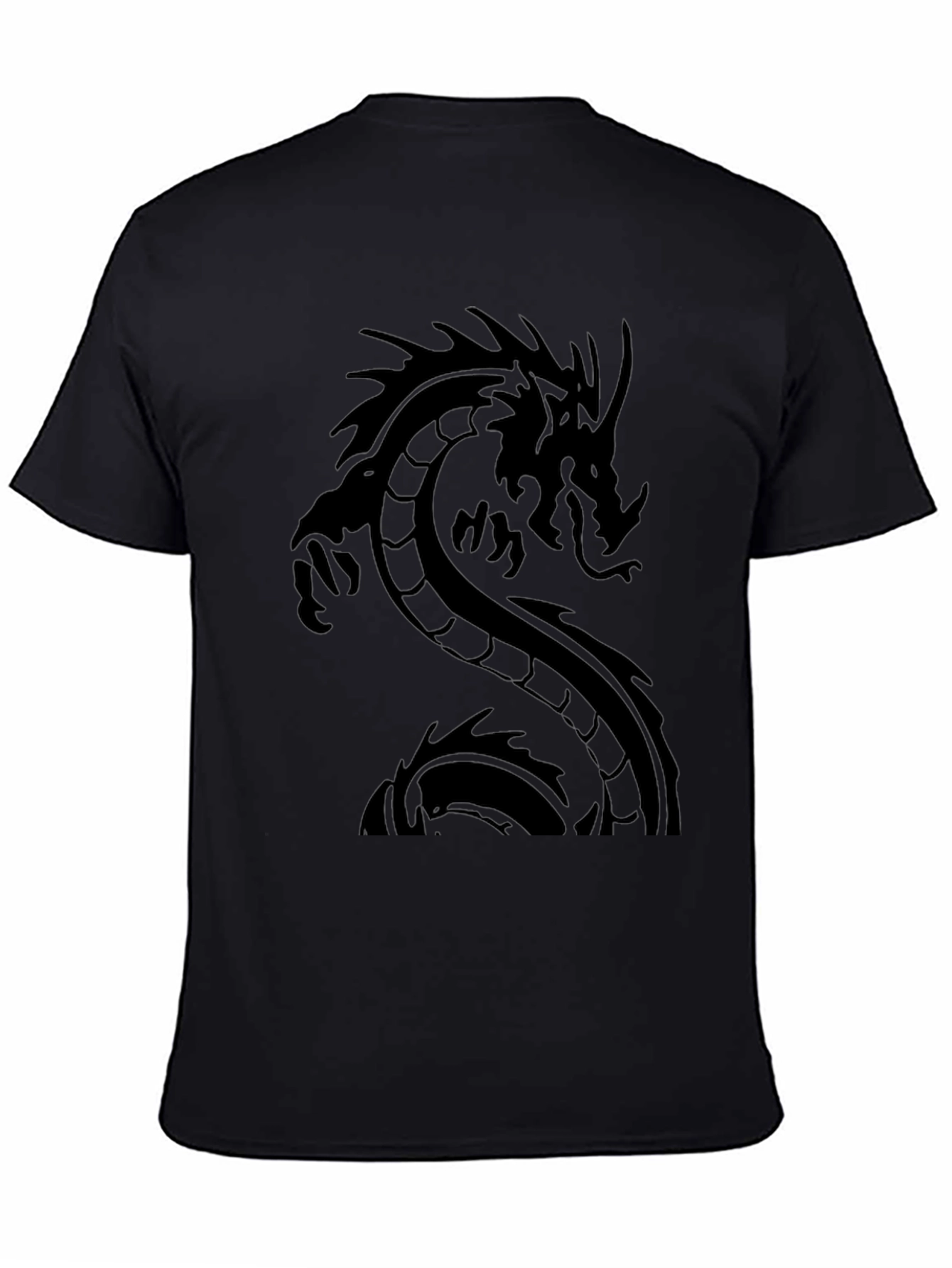 Dragon Graphic Black T-Shirt - Mens Casual Tee
