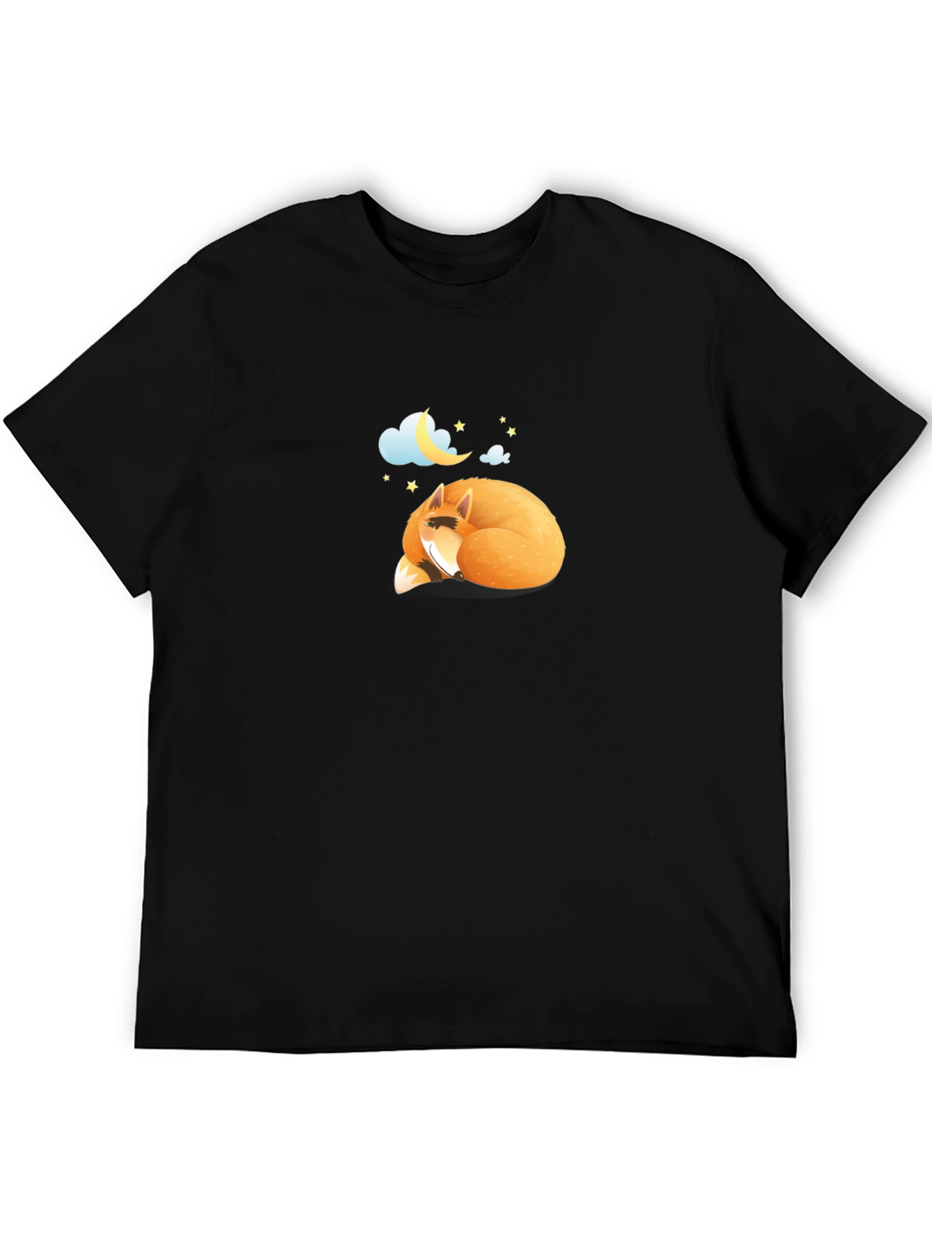 Dreamy Fox Graphic Black Tee