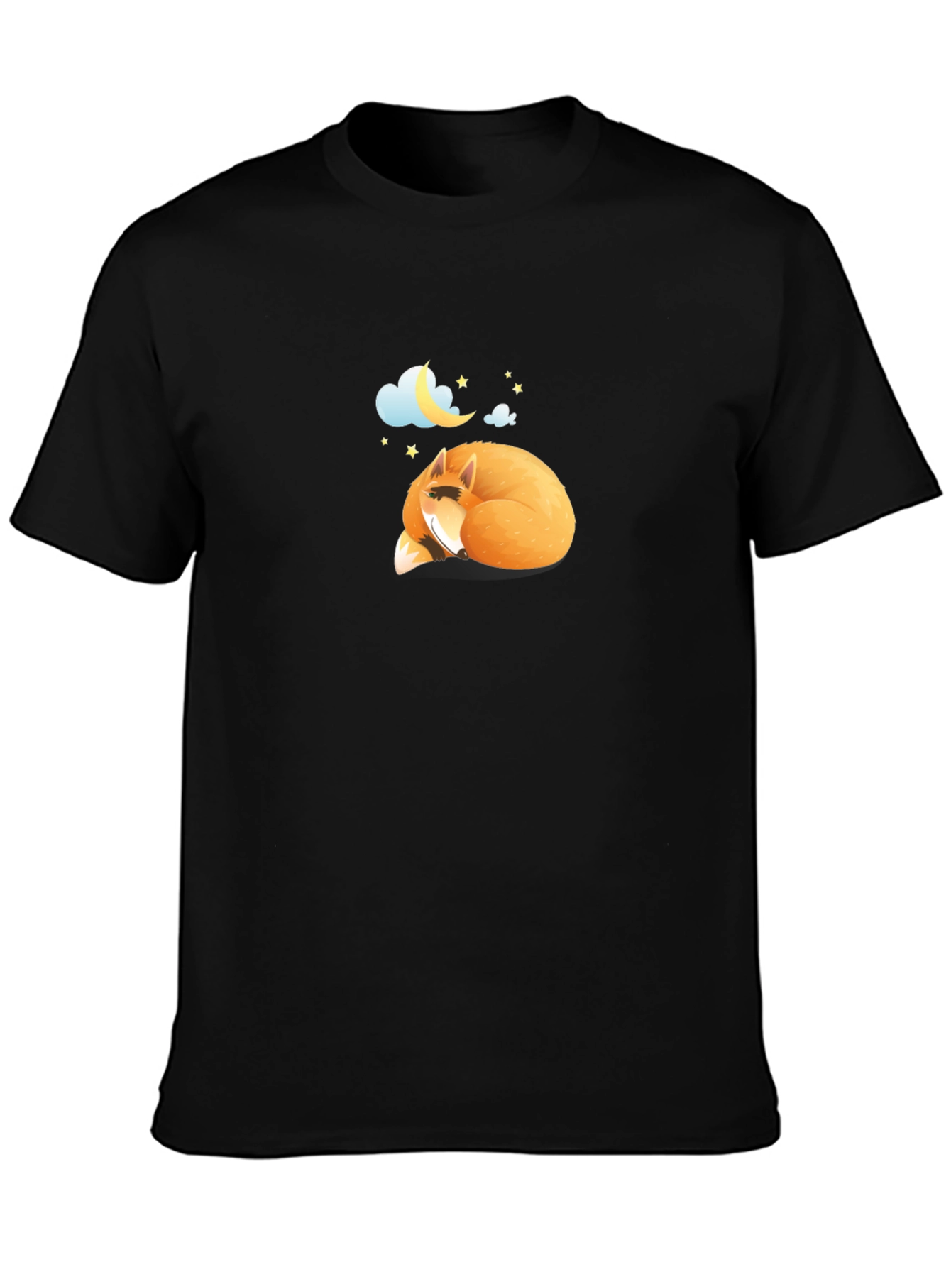Dreamy Fox Graphic Black Tee