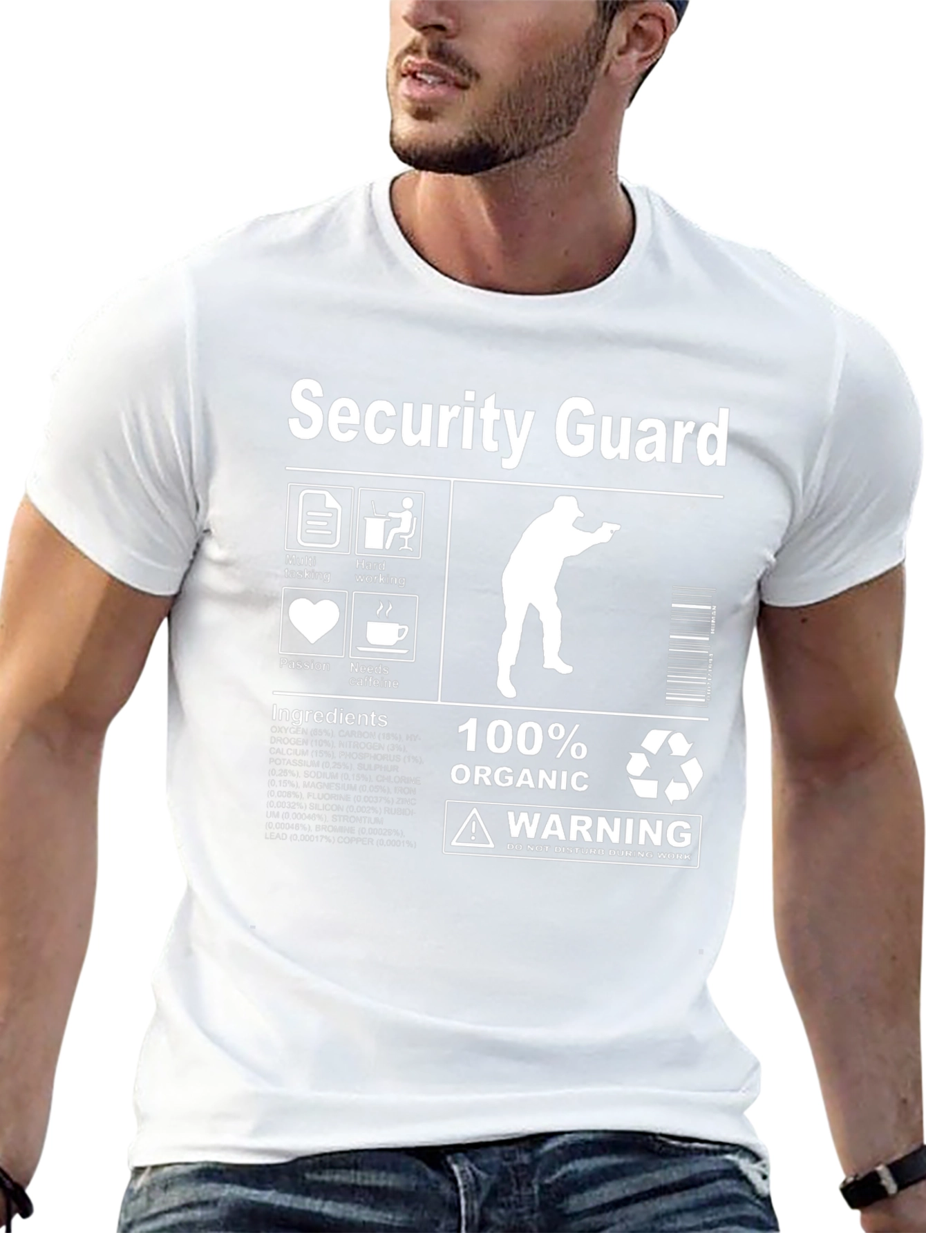Security Guard 100% Organic Graphic T-Shirt
