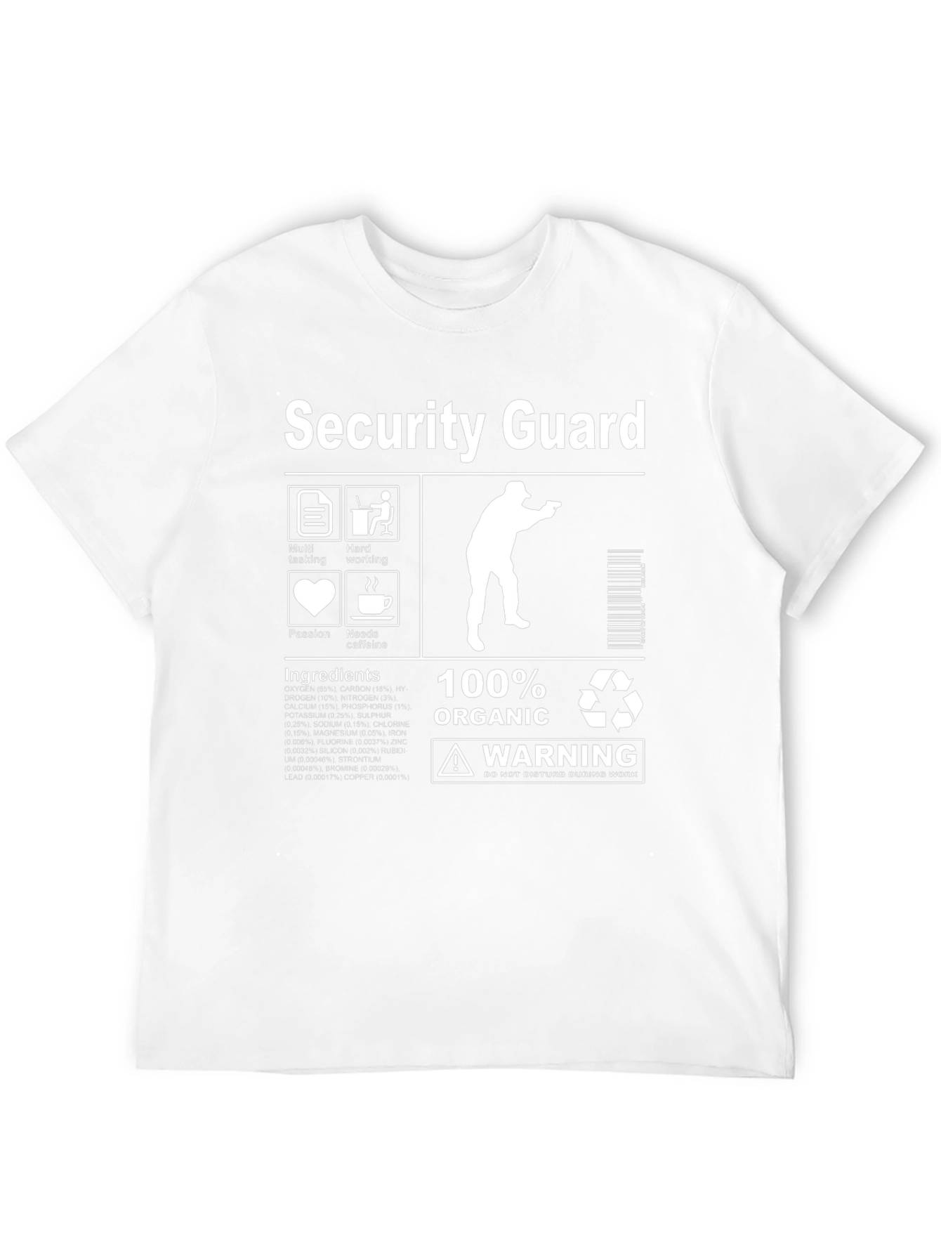 Security Guard 100% Organic Graphic T-Shirt