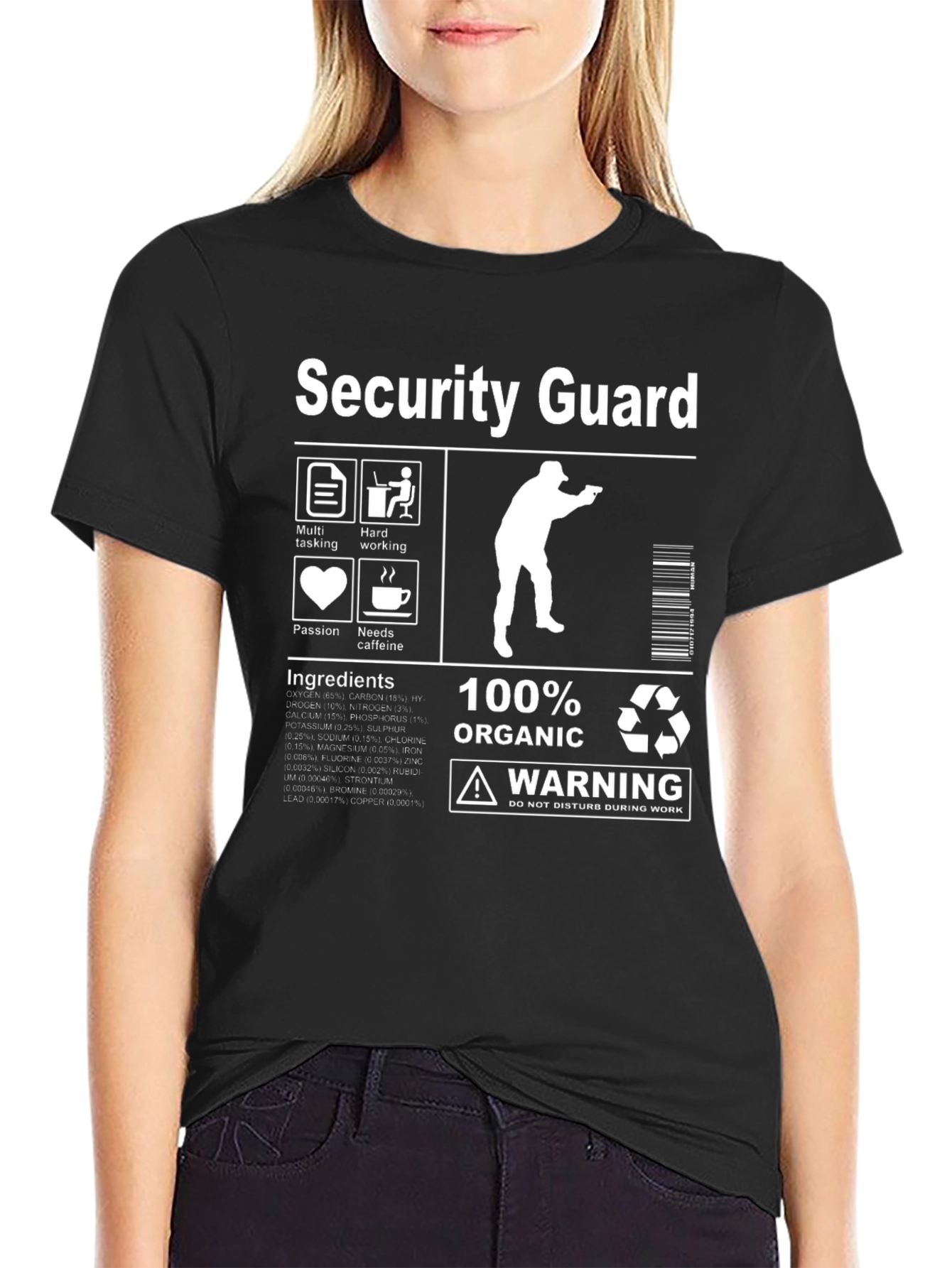 Security Guard 100% Organic Graphic T-Shirt