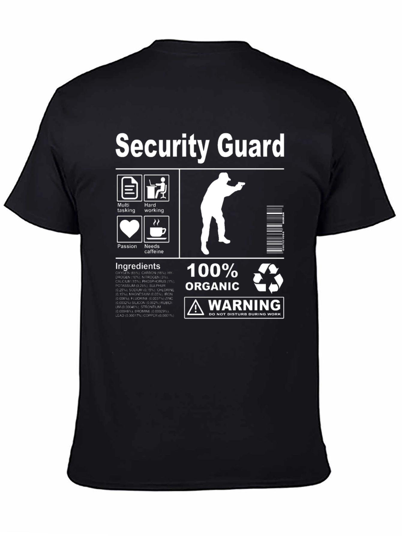 Security Guard 100% Organic Graphic T-Shirt