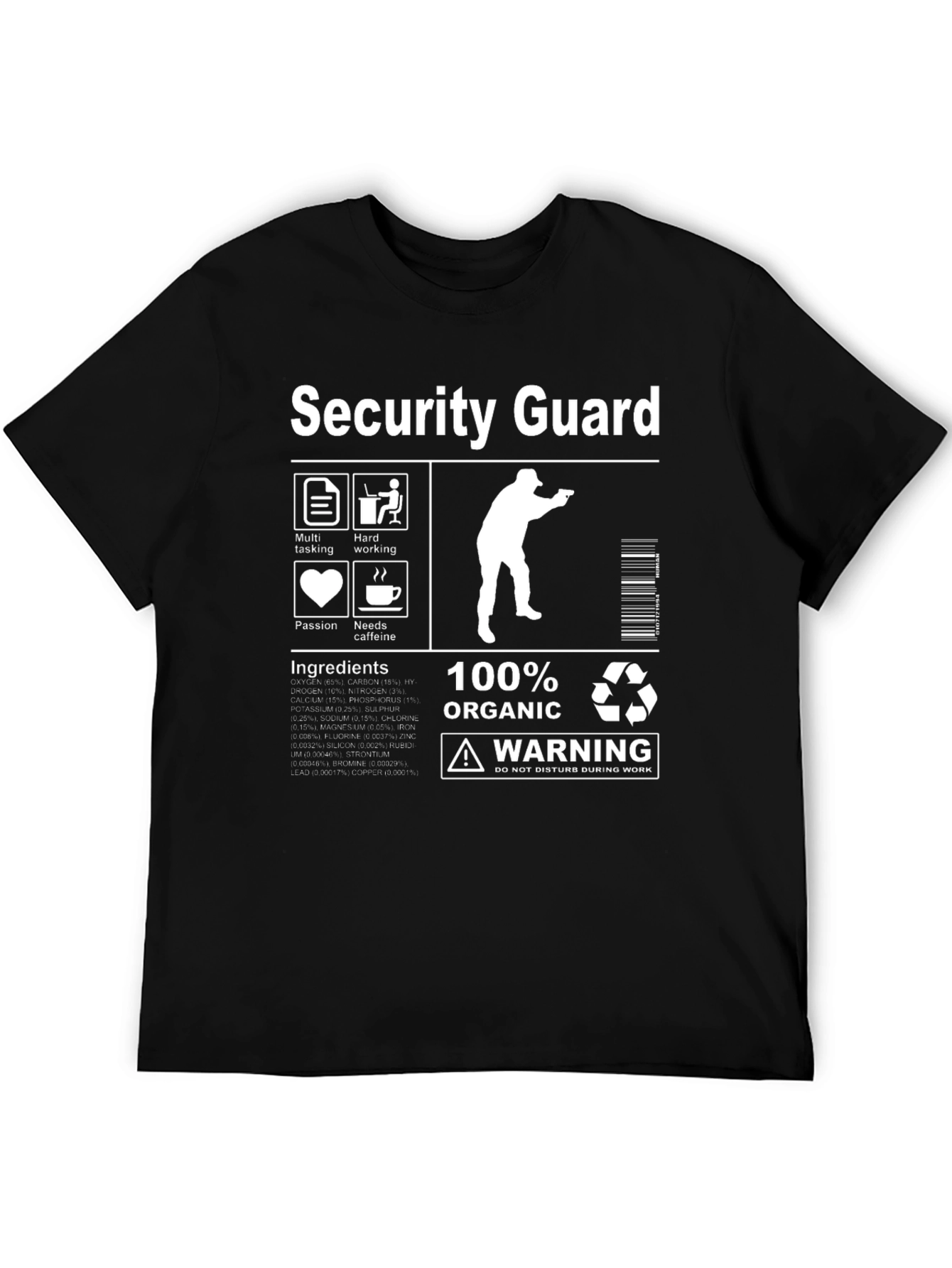 Security Guard 100% Organic Graphic T-Shirt