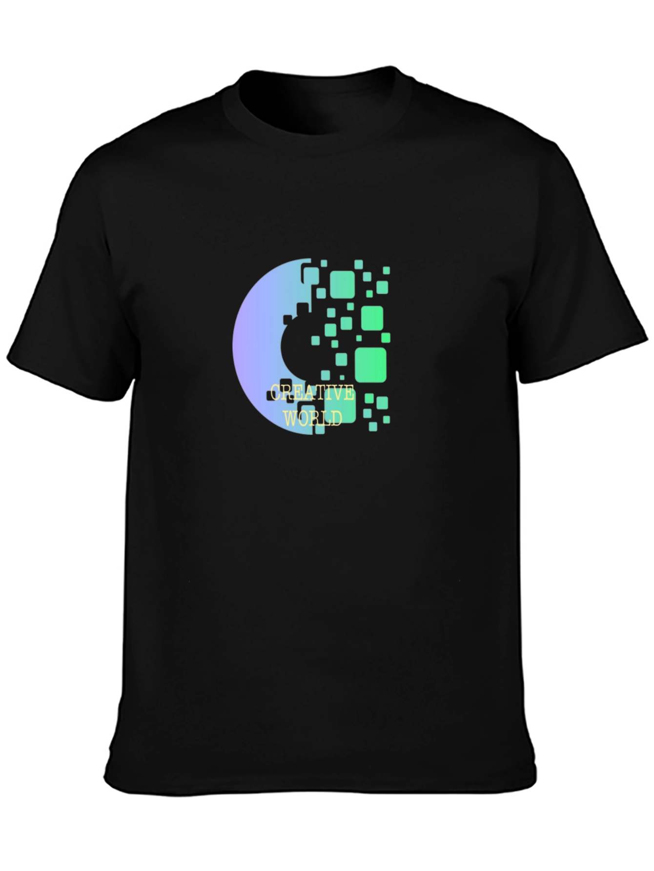 Creative World Black Graphic T-Shirt