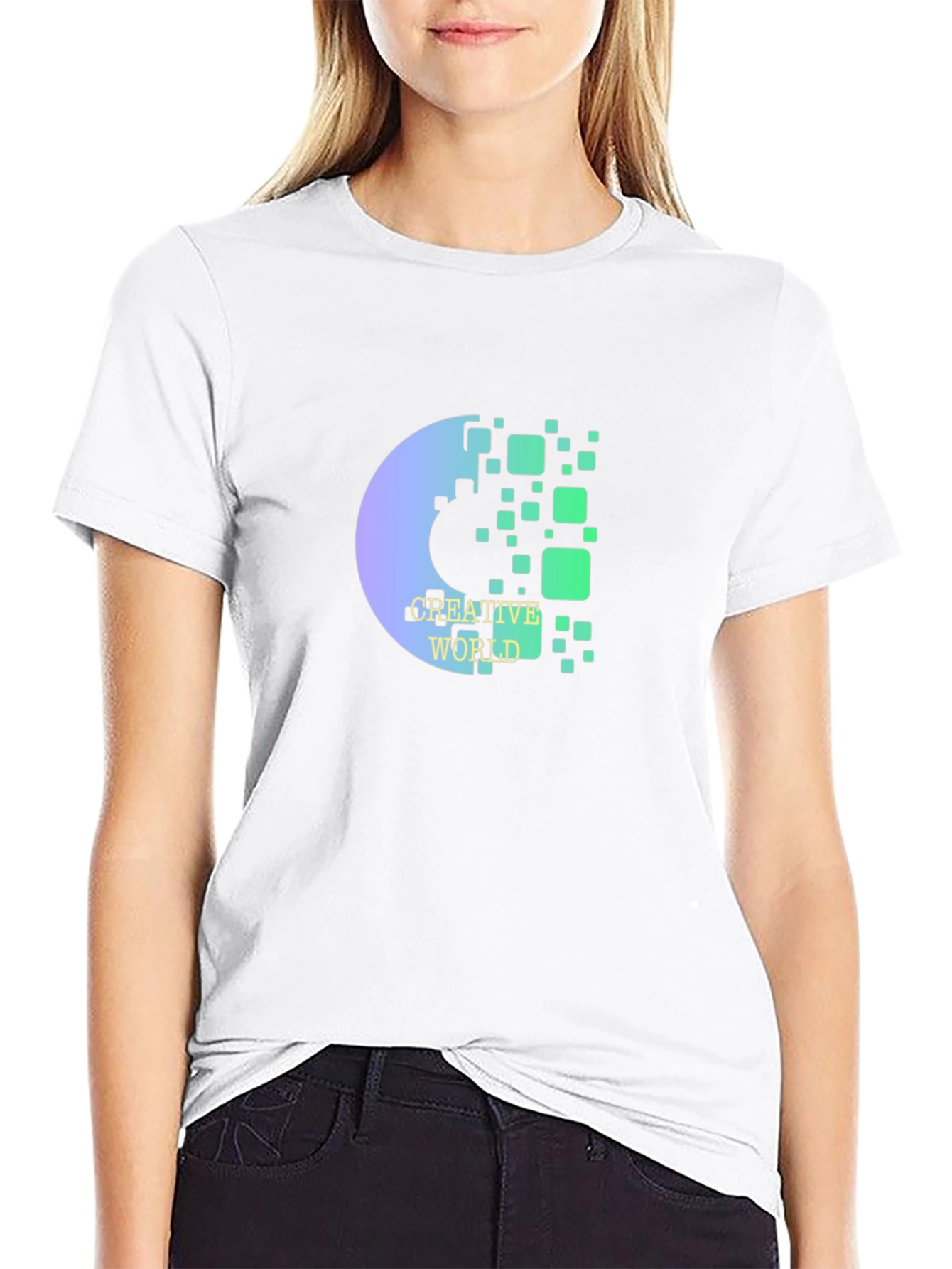 Creative World Black Graphic T-Shirt