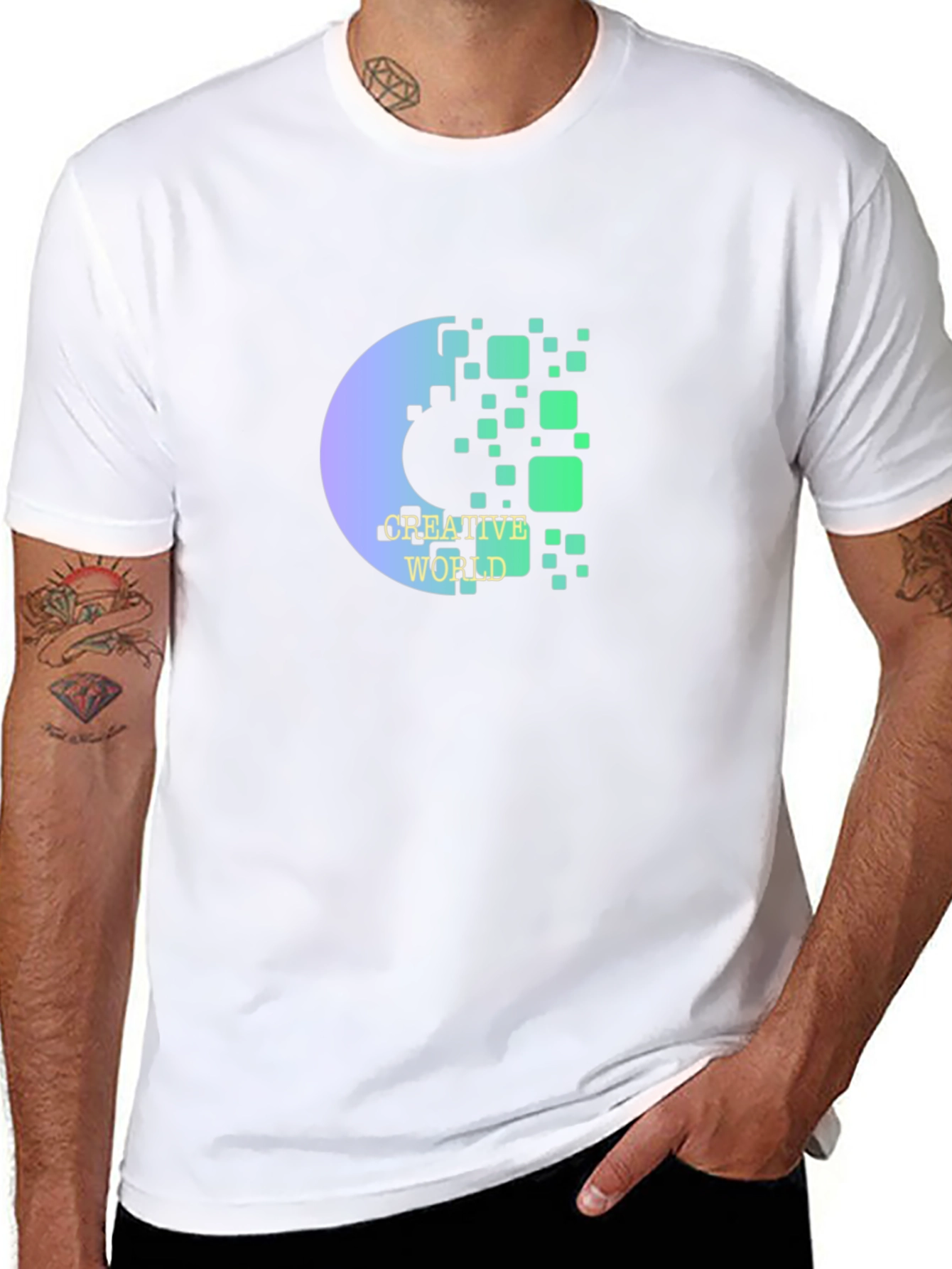 Creative World Black Graphic T-Shirt