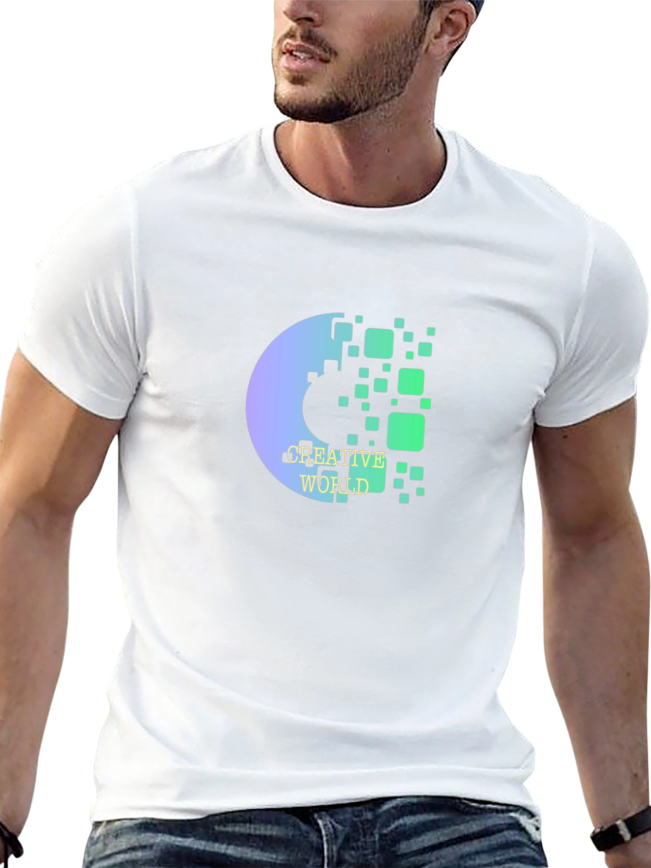 Creative World Black Graphic T-Shirt