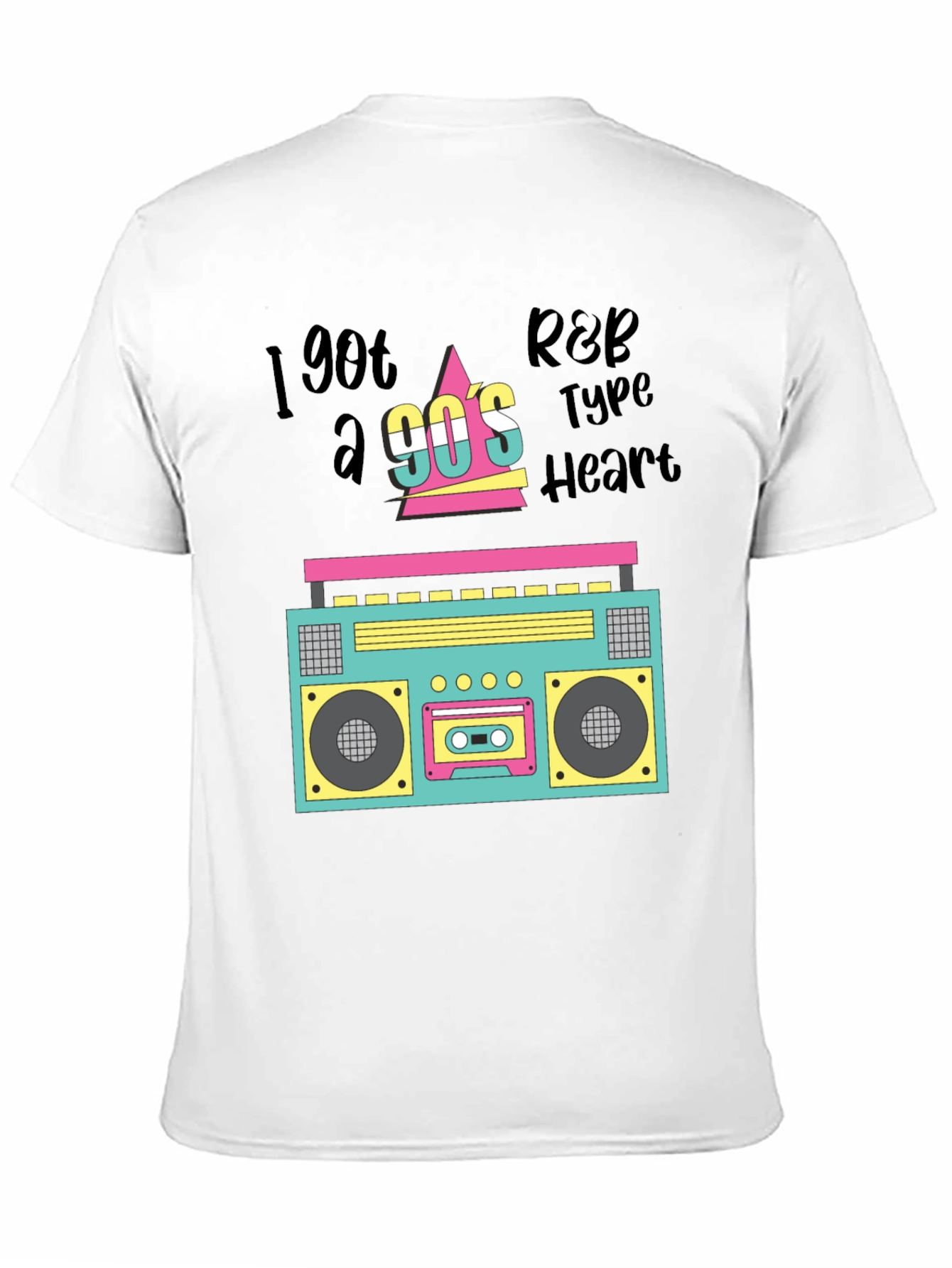 Retro 90s Boombox Graphic Tee
