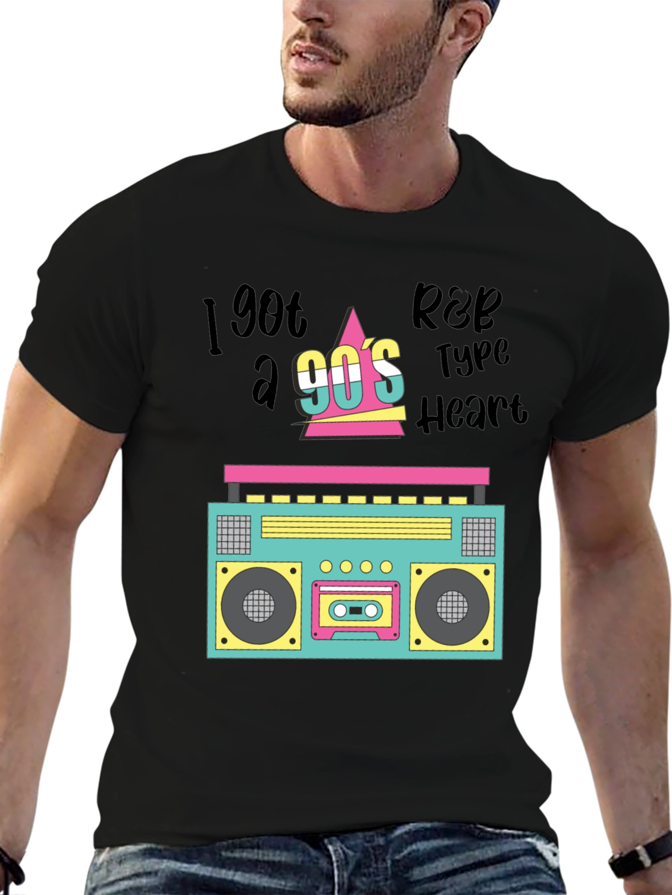 Retro 90s Boombox Graphic Tee