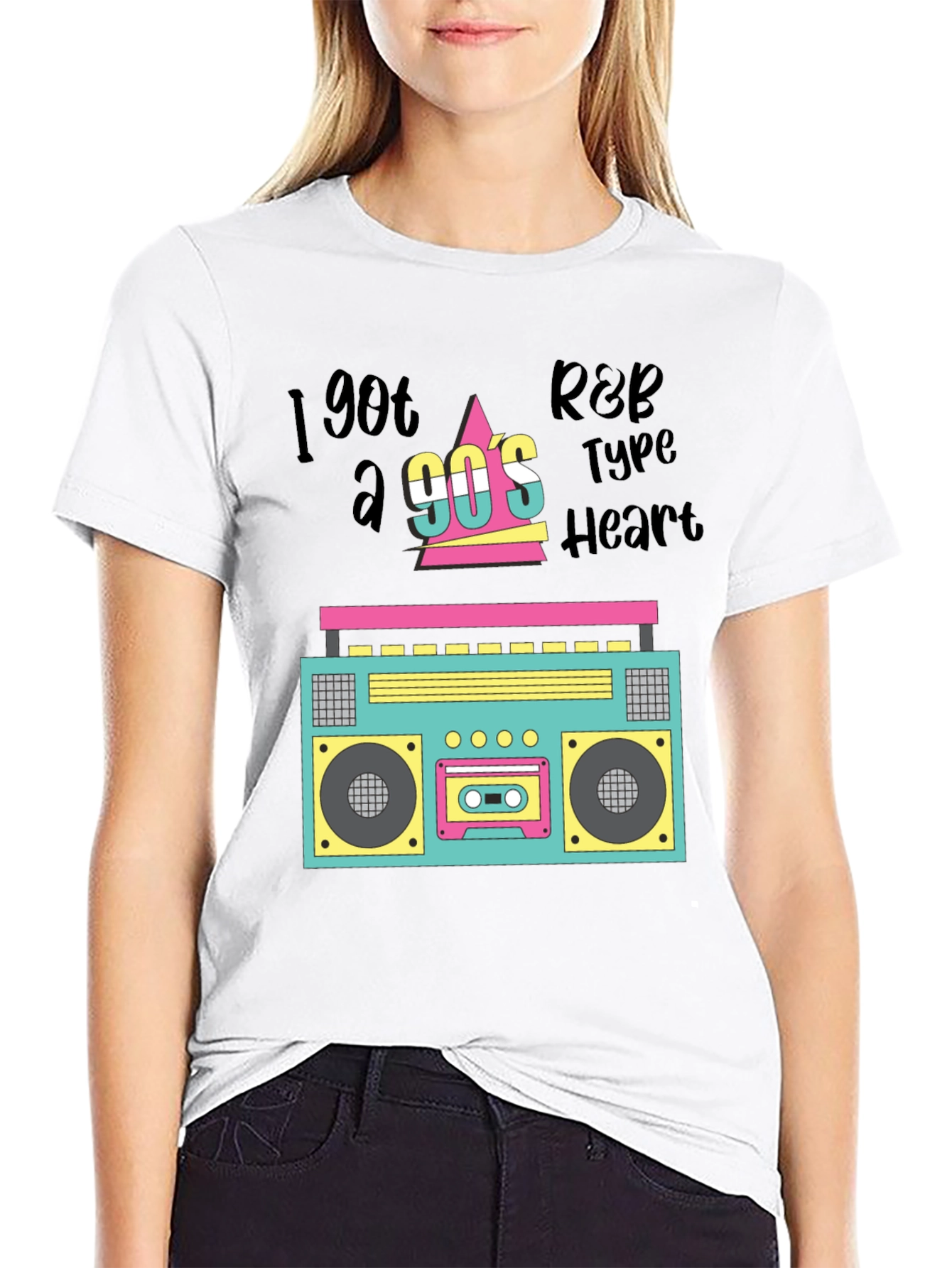 Retro 90s Boombox Graphic Tee